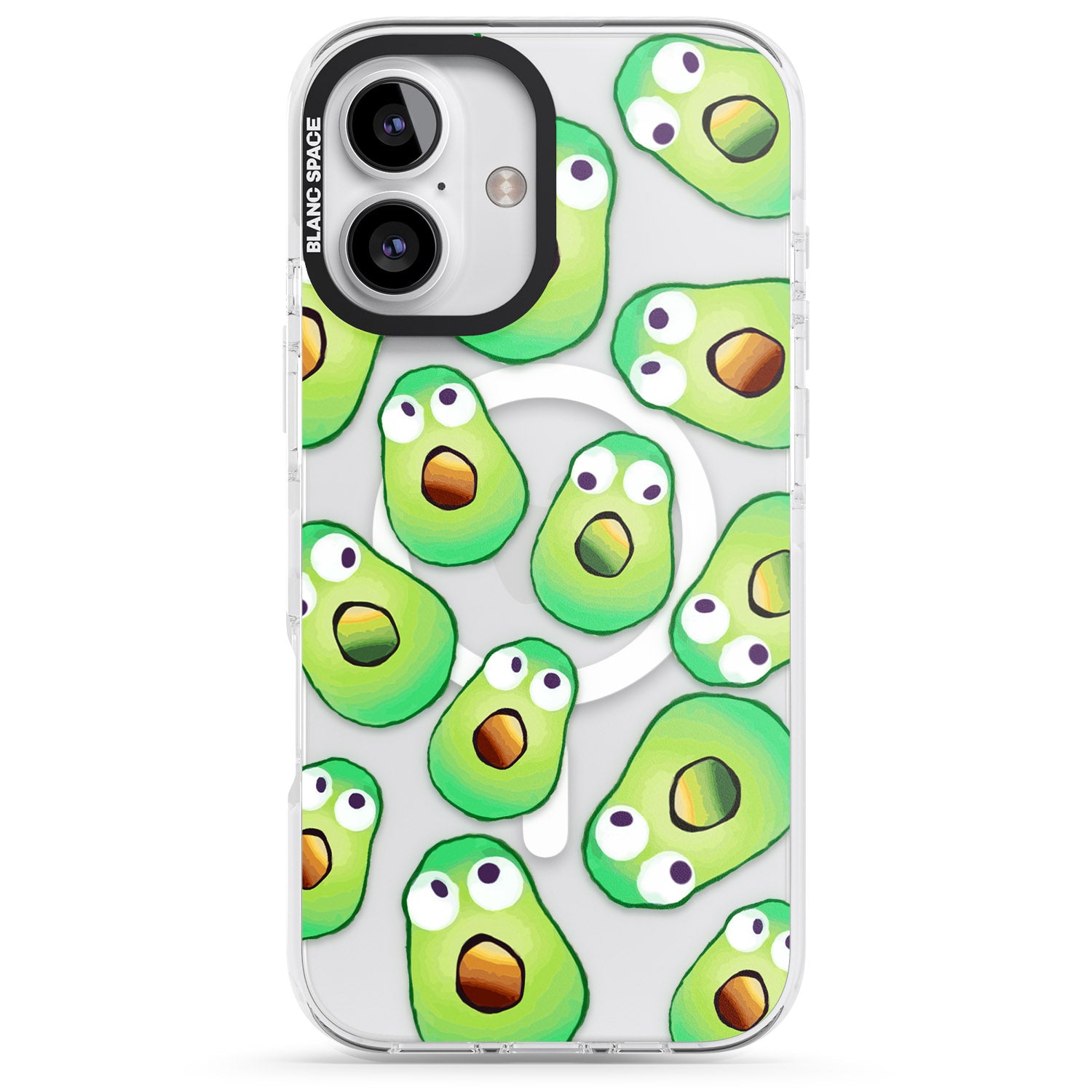 iPhone 16 Pro Max Shocked Avocados Black Impact Phone Case