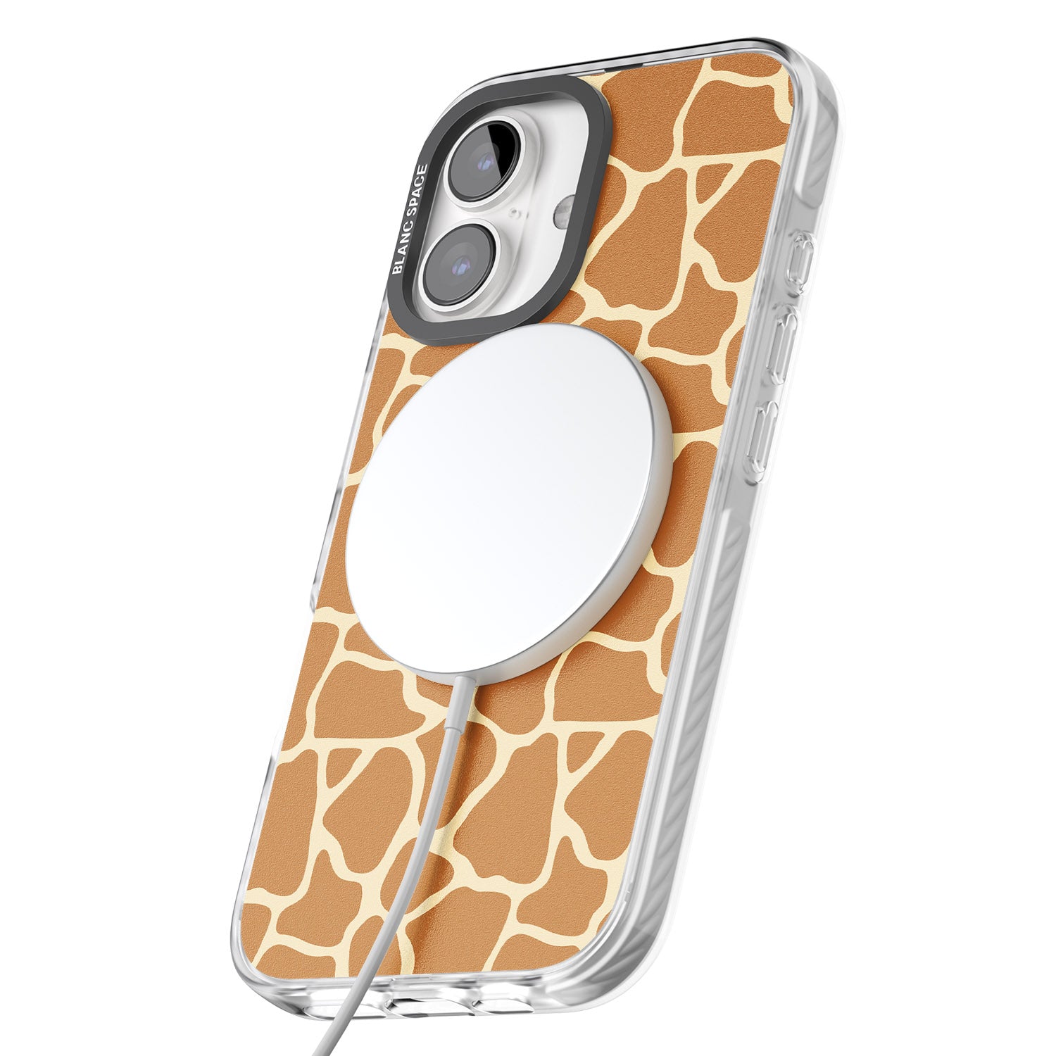 iPhone 16 Pro Max Giraffe Pattern Black Impact Phone Case