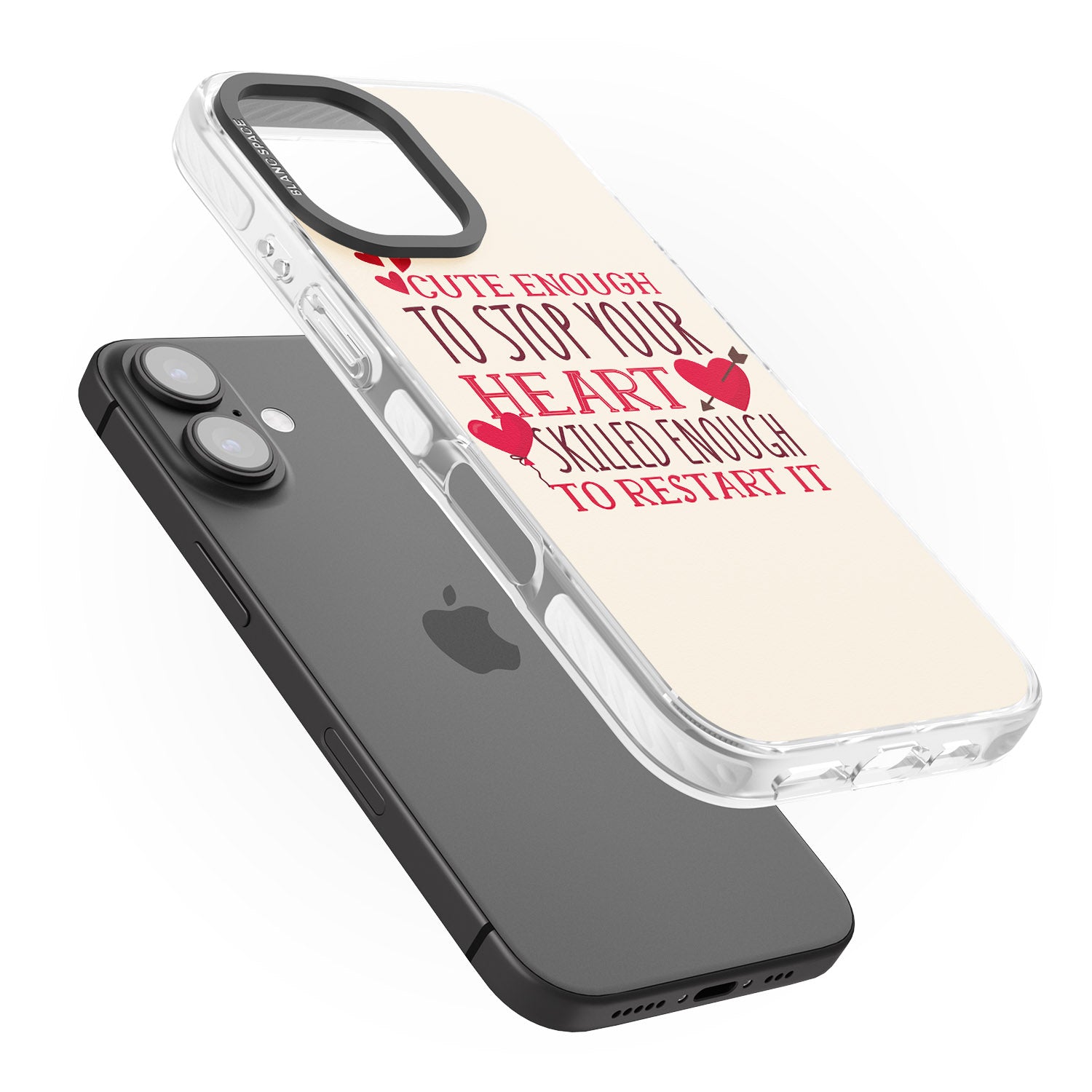 iPhone 16 Pro Max Medical Design Cute Enough to Stop Your Heart Black Impact Phone Case