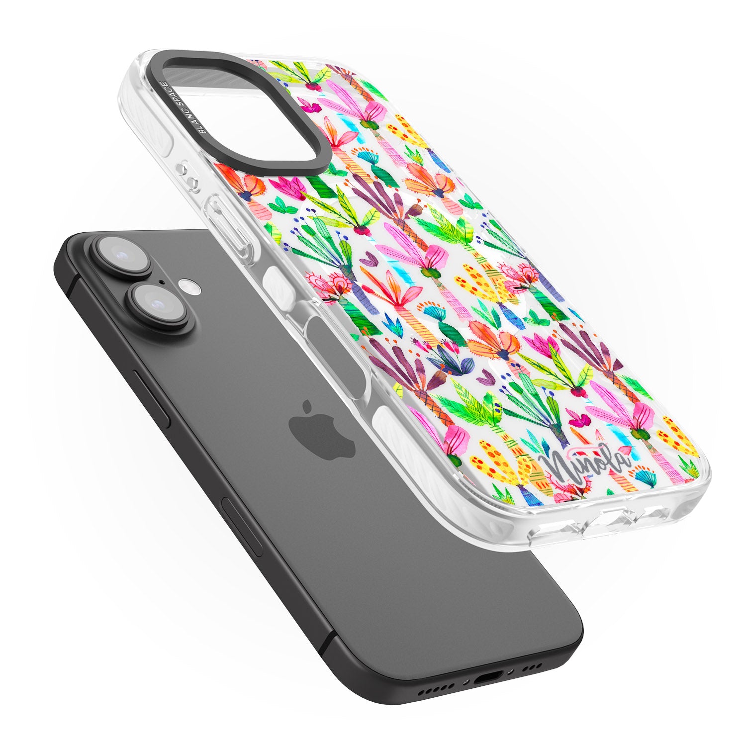 iPhone 16 Pro Max Palms Garden Black Impact Phone Case
