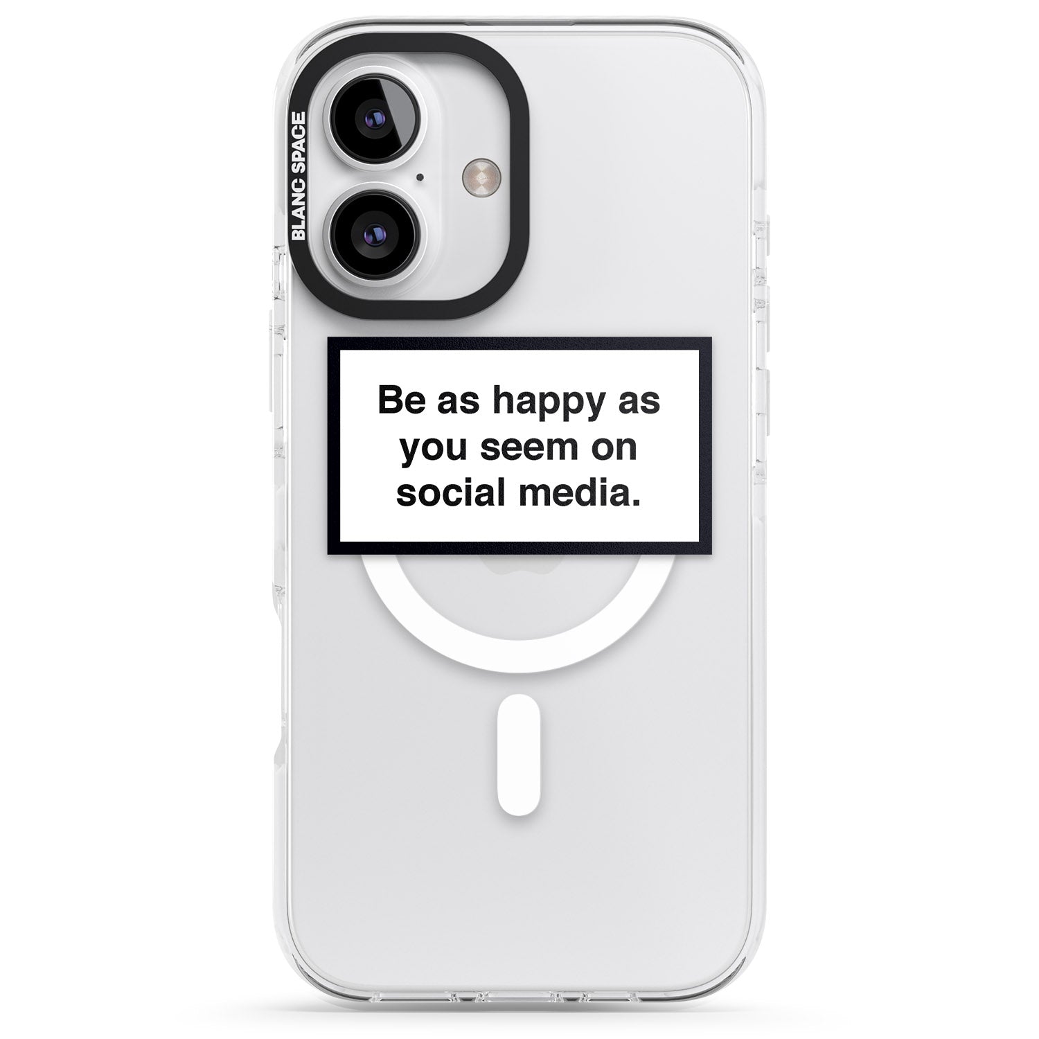 iPhone 16 Pro Max Happy on Social Media Black Impact Phone Case