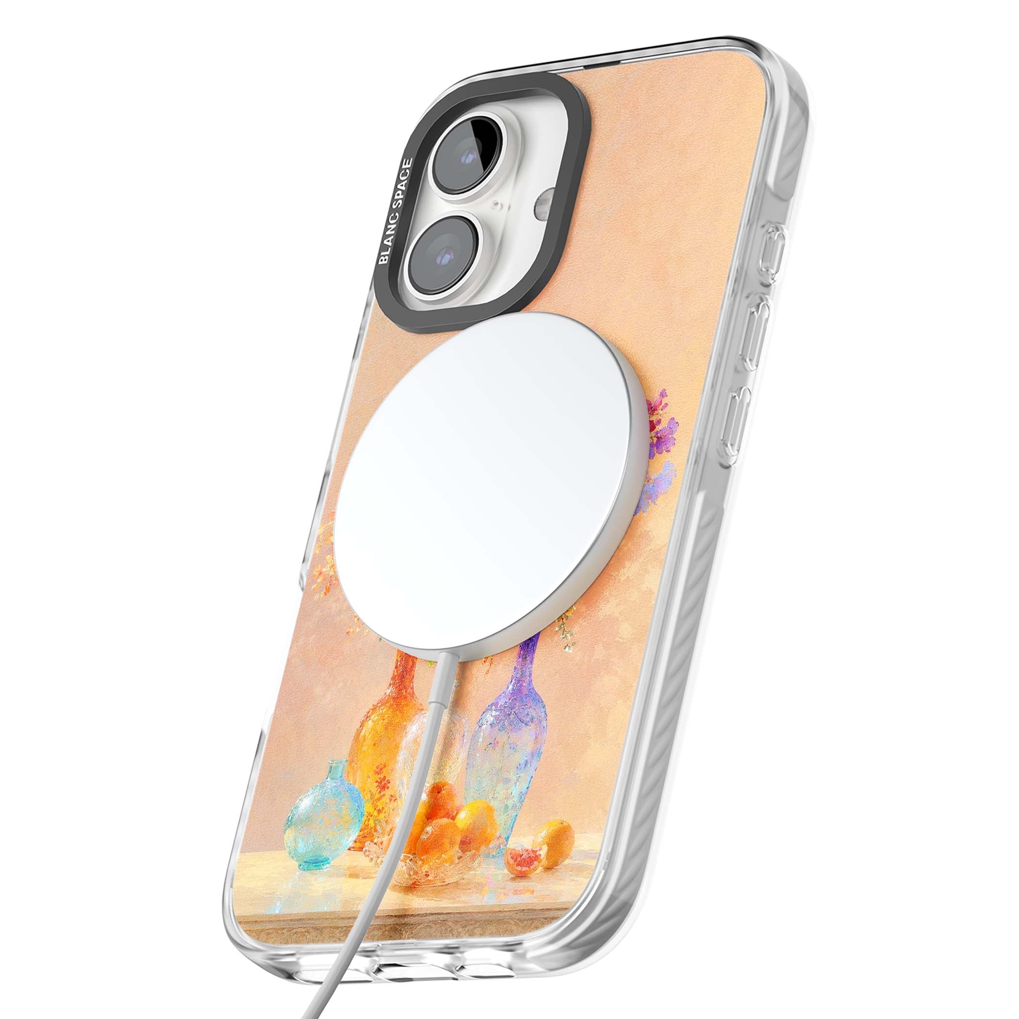 Peach Glass art iPhone case | Impact Magsafe case for iPhone 16, iPhone 16 Plus