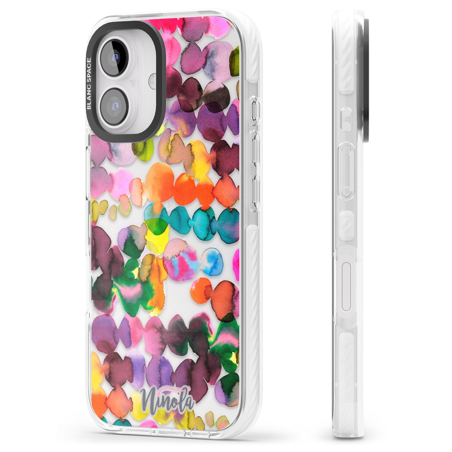iPhone 16 Pro Max Ink Bleeding Dots Black Impact Phone Case