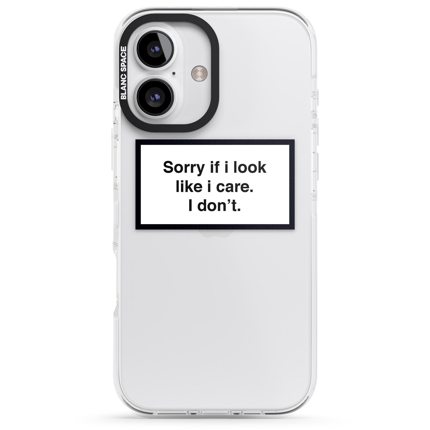 iPhone 16 Pro Max Sorry if it looks like I care Black Impact Phone Case