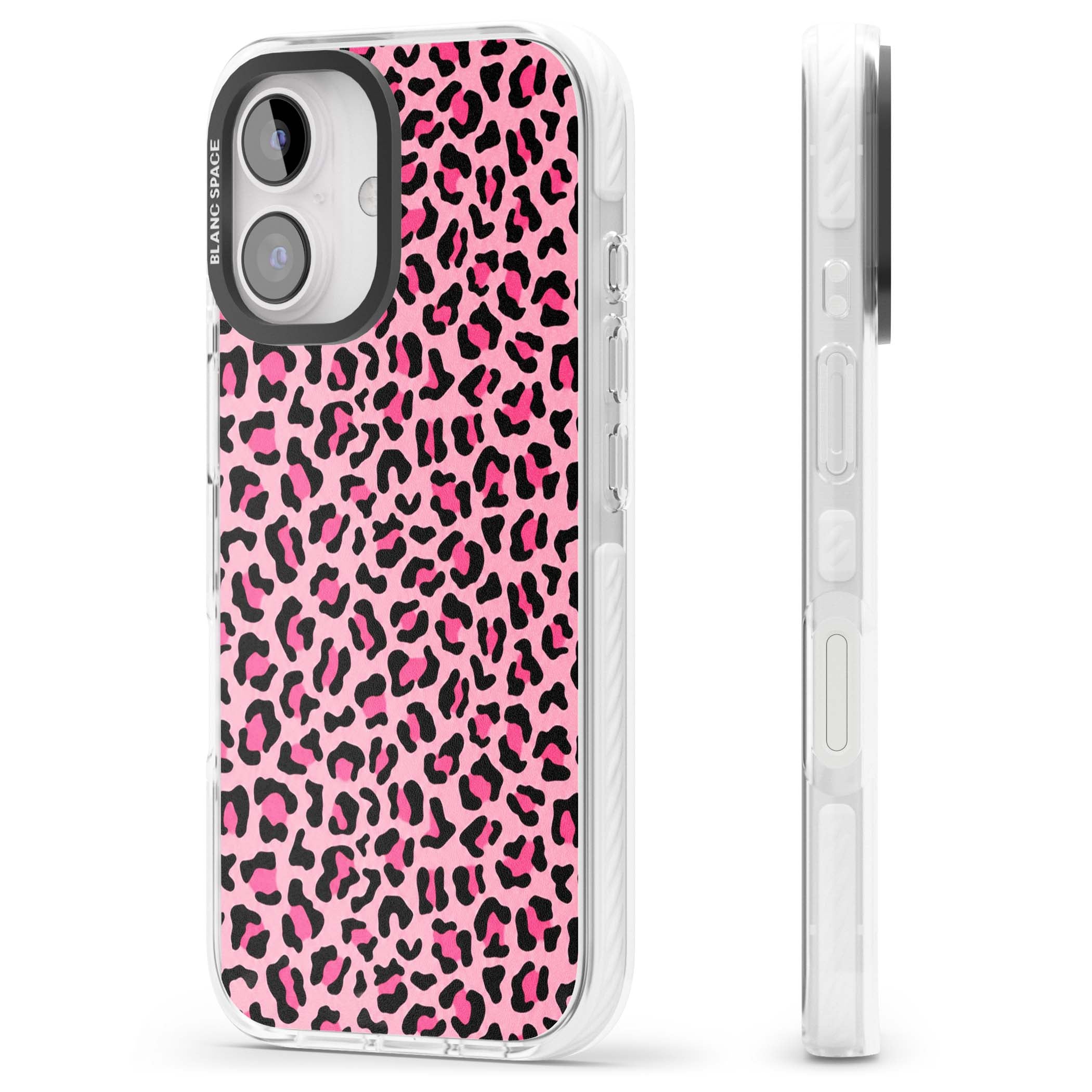 Pink Leopard baddie iPhone case | Clear Impact case for iPhone 16, iPhone 16 Plus