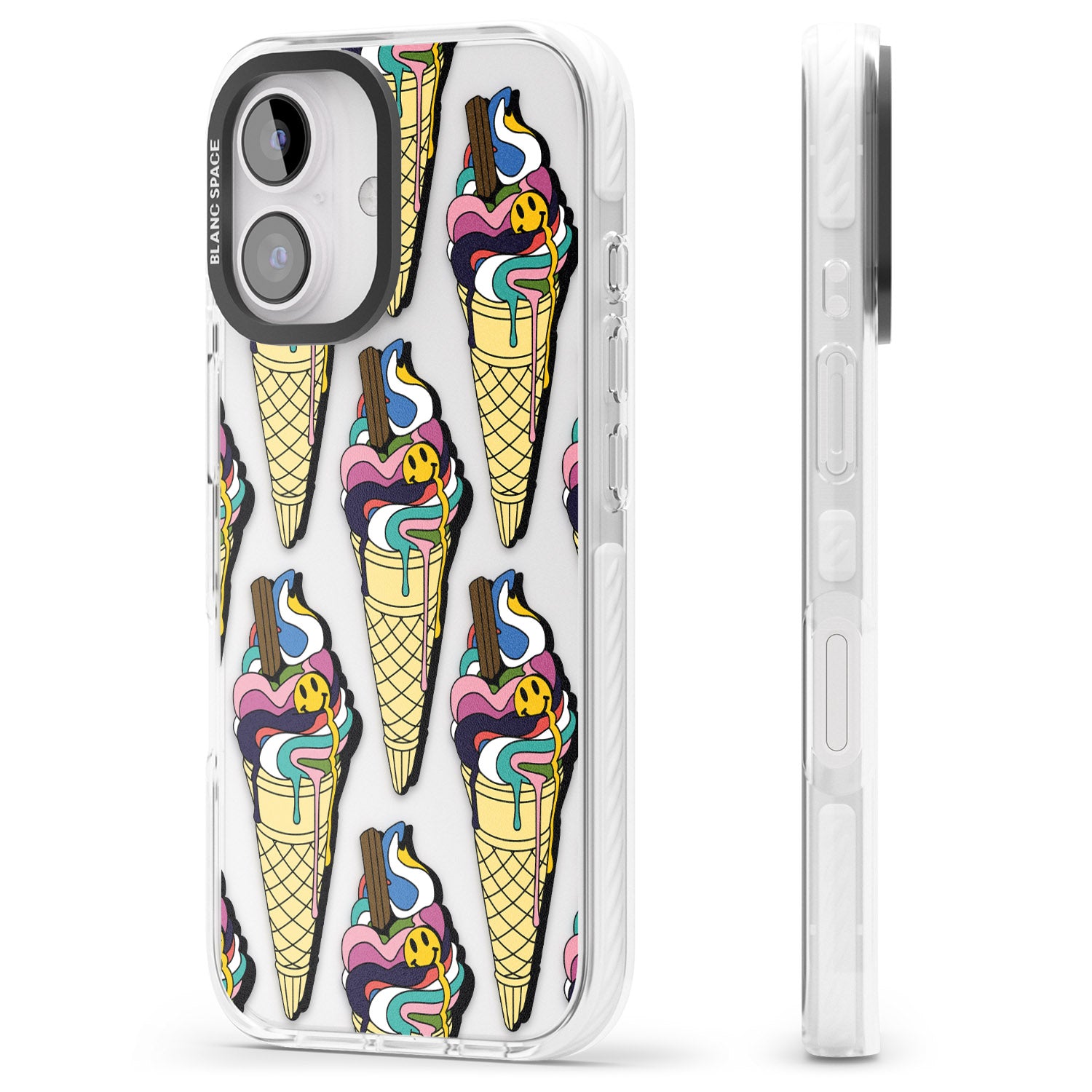 iPhone 16 Pro Max Trip & Drip Ice Cream Black Impact Phone Case