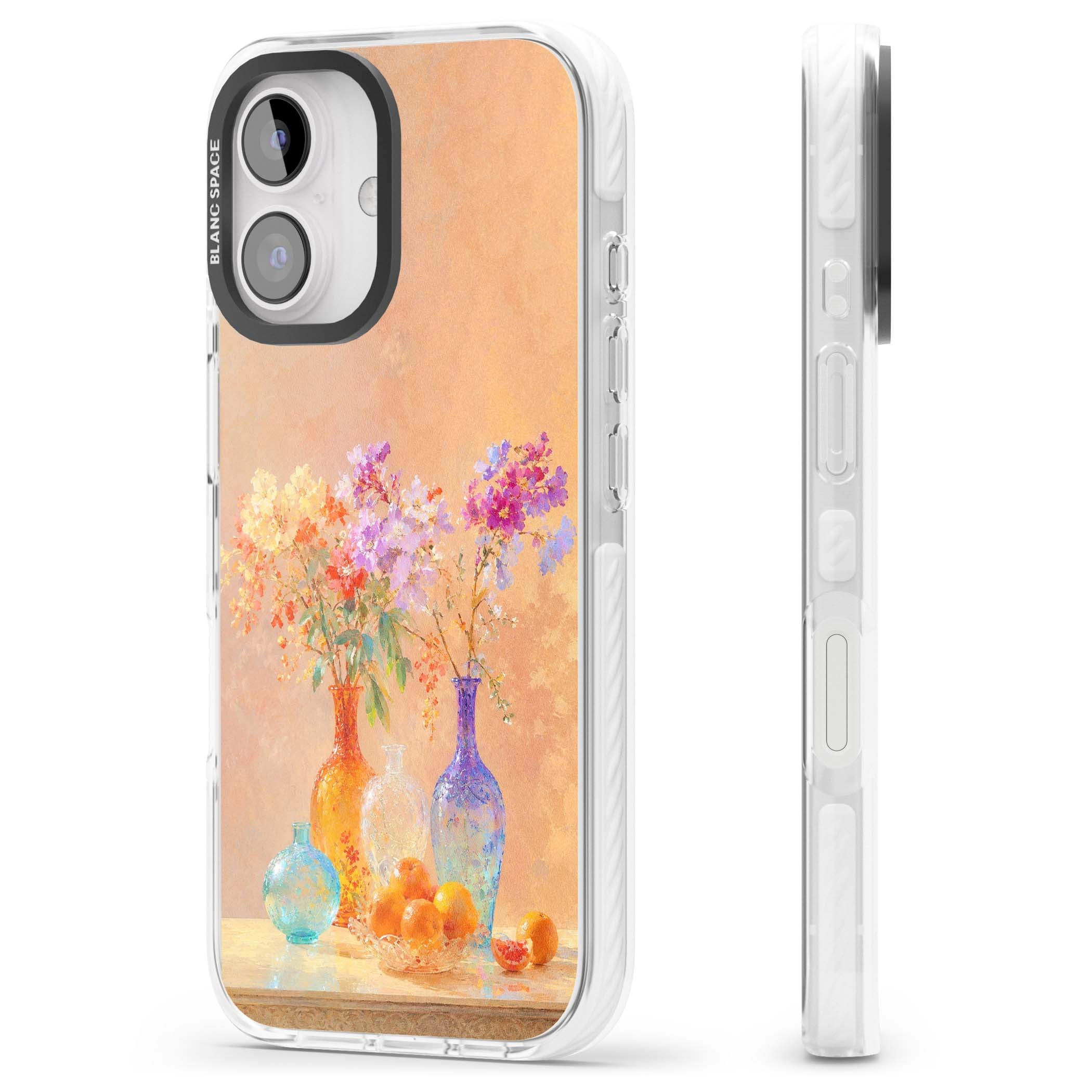 Peach Glass art iPhone case | Clear Impact case for iPhone 16, iPhone 16 Plus