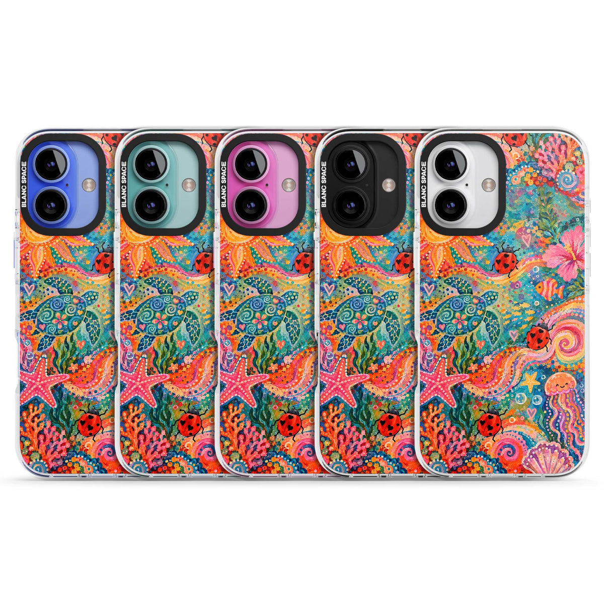 Coral Whimsy for her iPhone case | Clear Impact case for iPhone 16, iPhone 16 Plus
