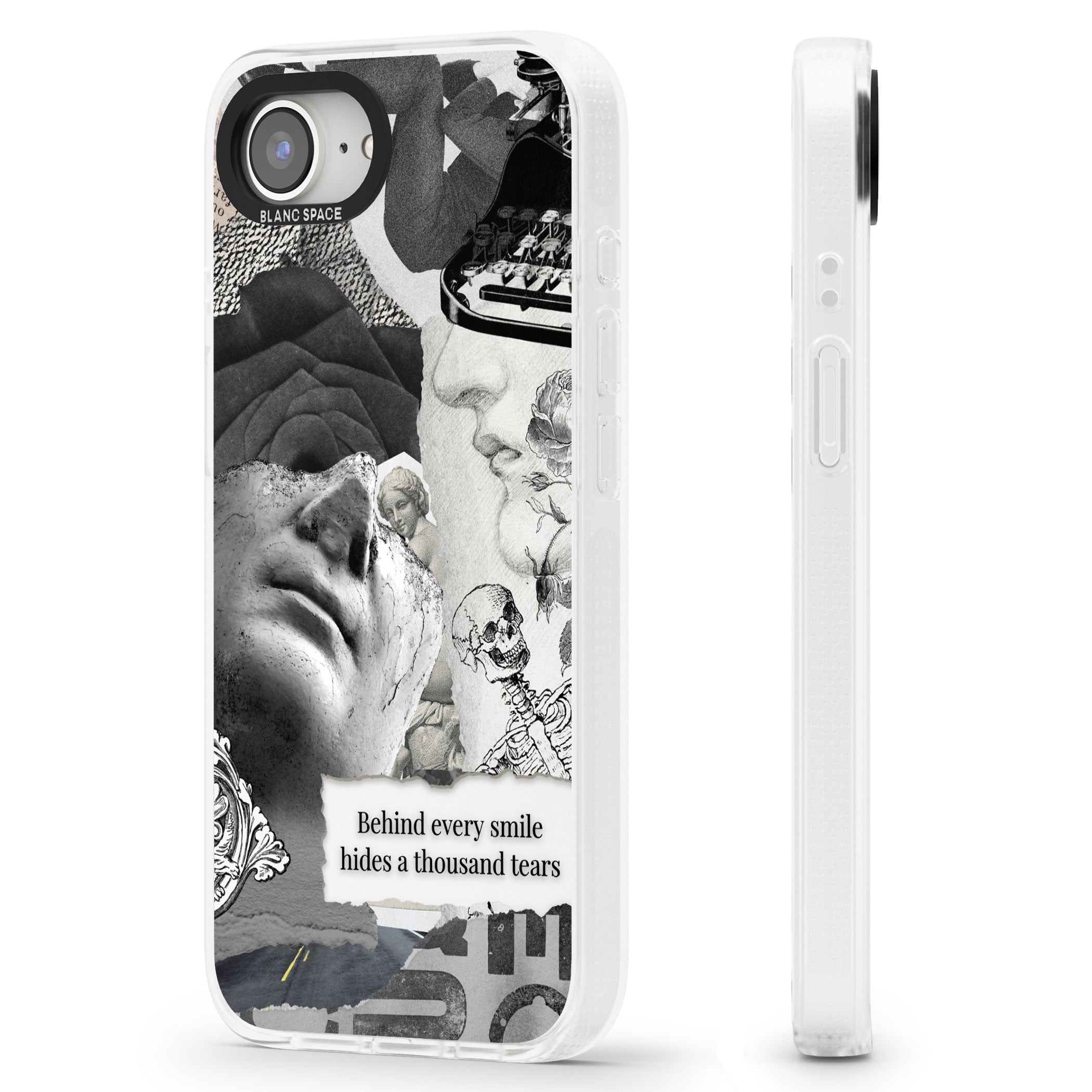 Behind Every Smile iPhone 16e Clear Case Impact Air - Blanc Space