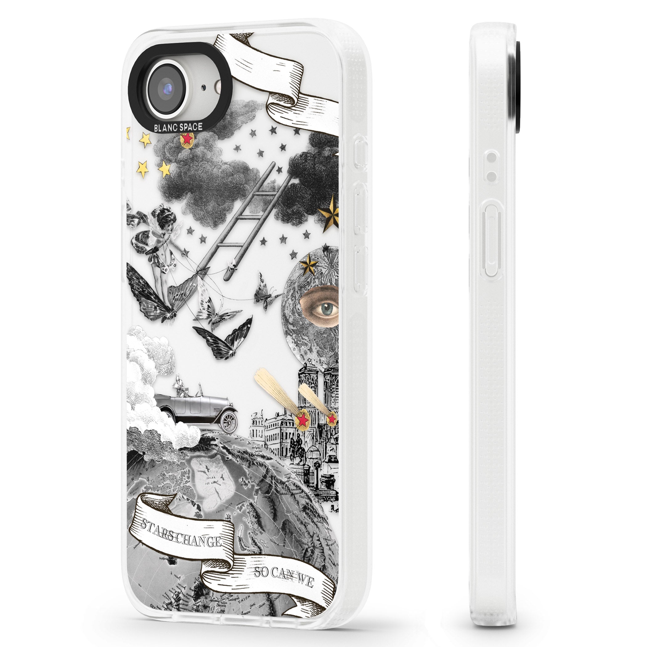 Stars Change, So Can We iPhone 16e Clear Case Impact Air - Blanc Space