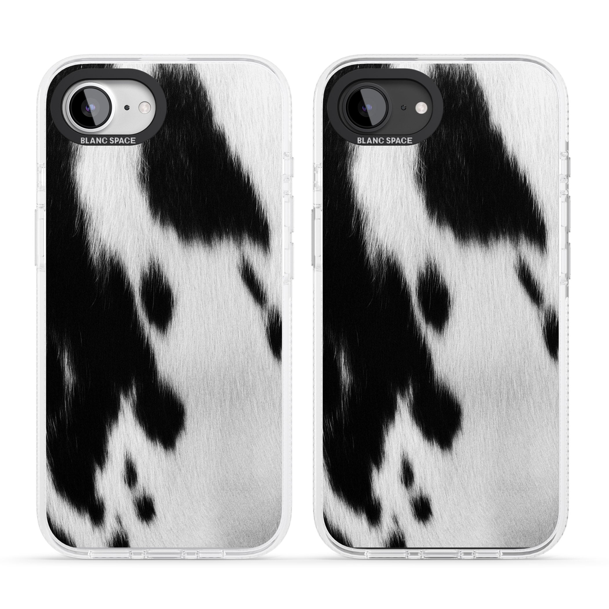 Designer Fashion Cowhide iPhone 16e Clear Case Impact Air - Blanc Space