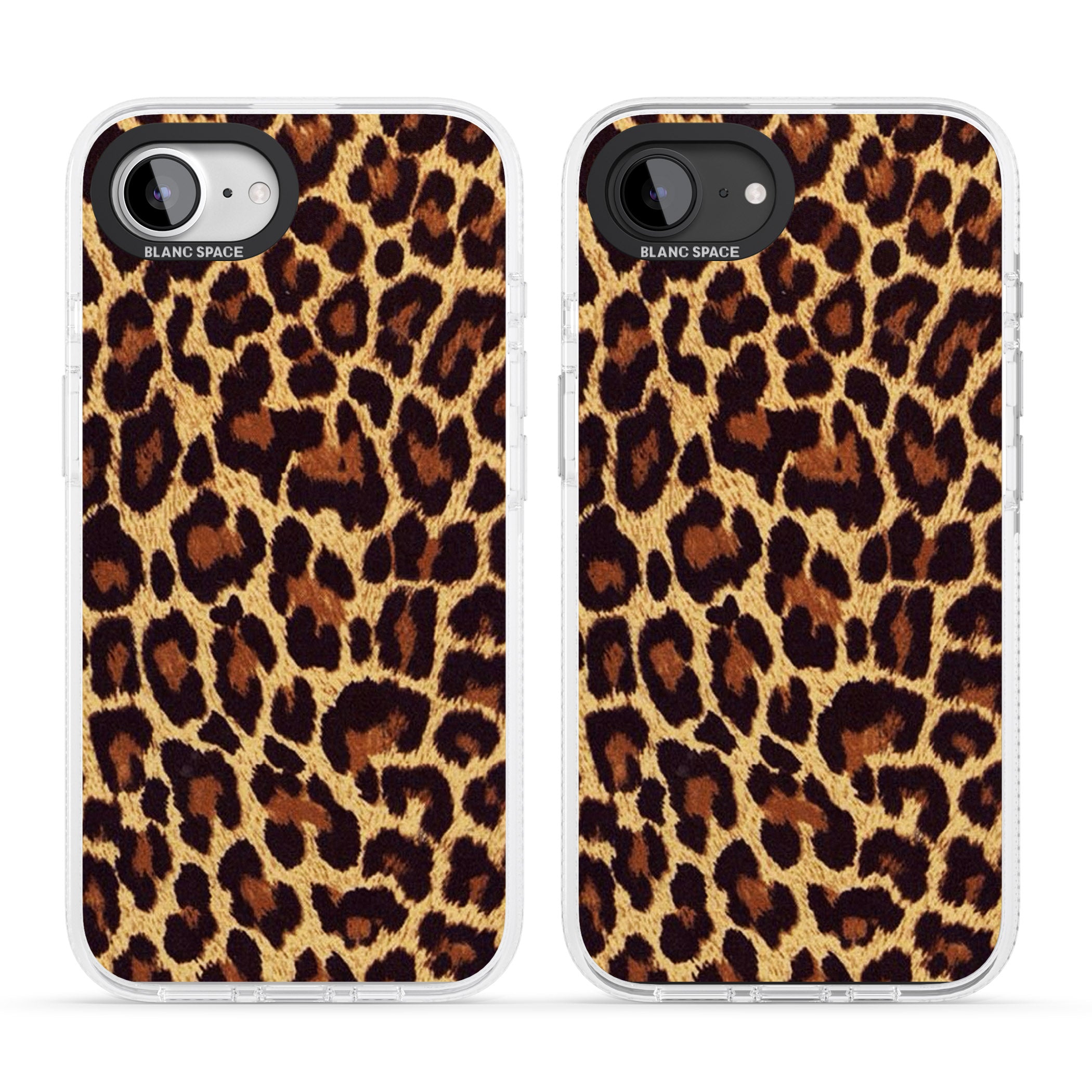 Gold Leopard Print iPhone 16e Clear Case Impact Air - Blanc Space