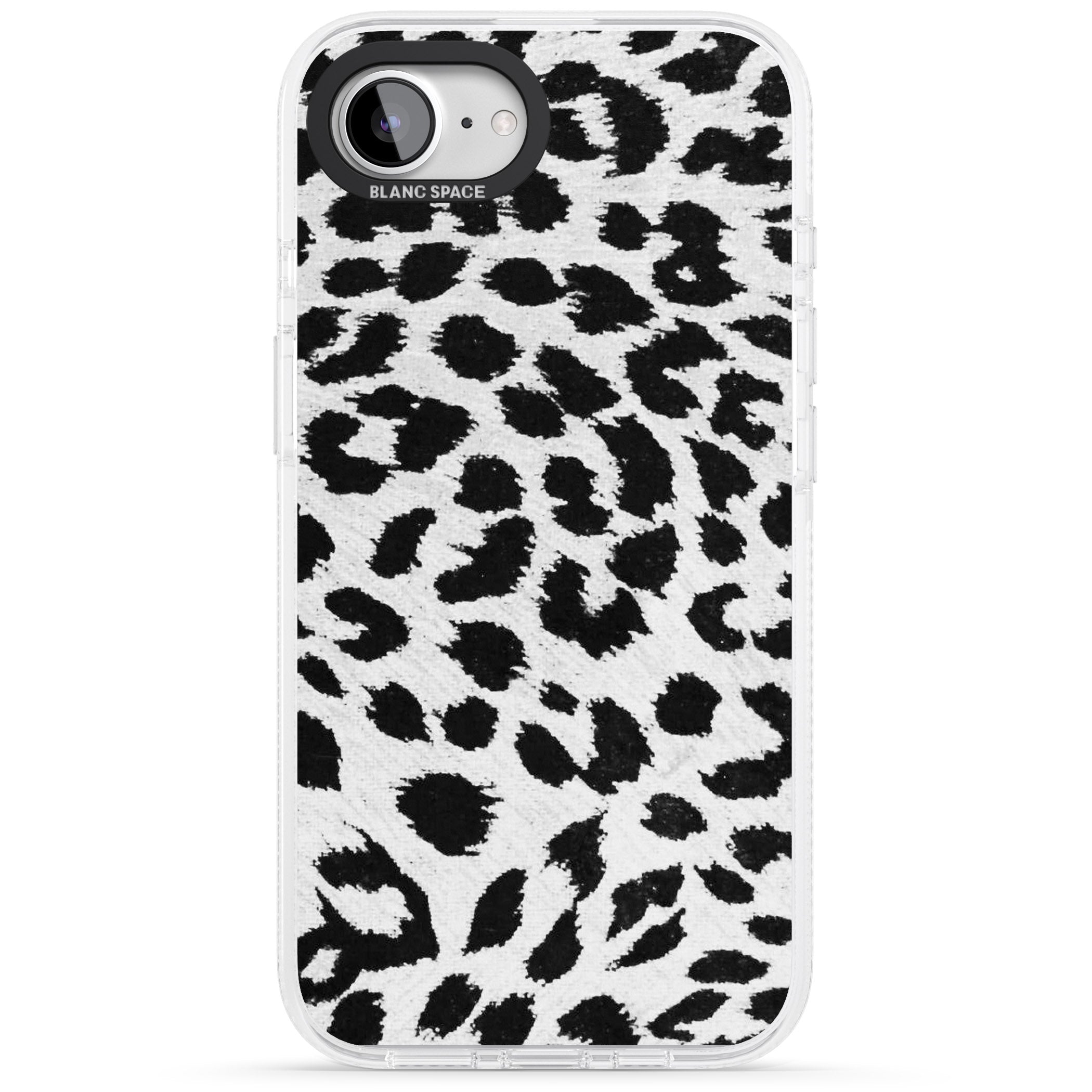 Rar Leopard Print White iPhone 16e Clear Case Impact Air - Blanc Space