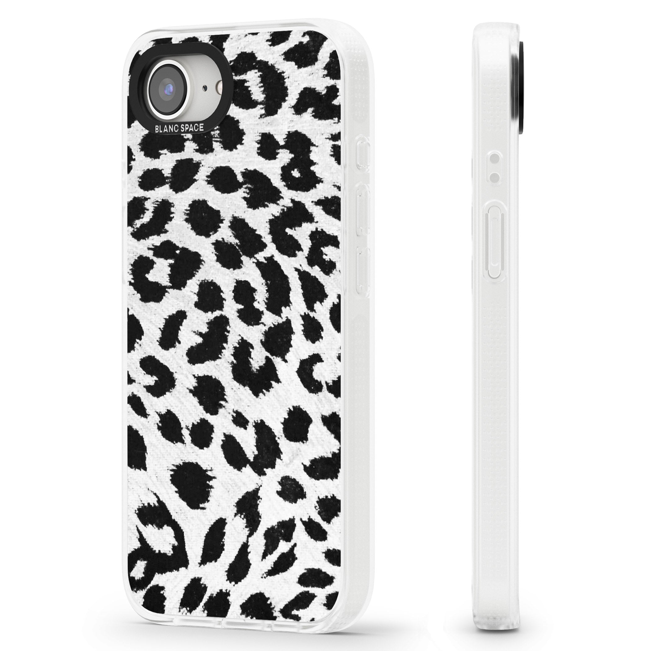 Rar Leopard Print White iPhone 16e Clear Case Impact Air - Blanc Space