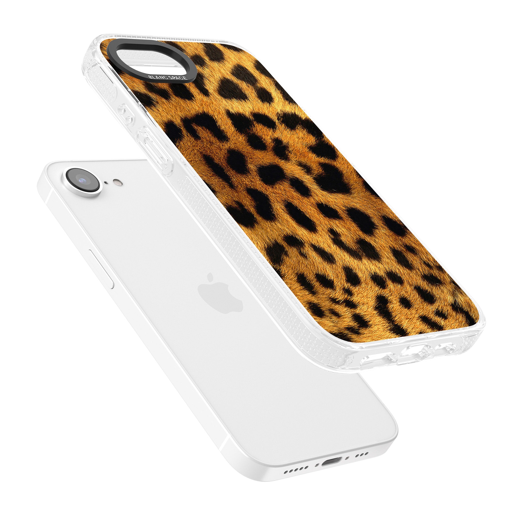 Leopard Print iPhone 16e Clear Case Impact Air - Blanc Space