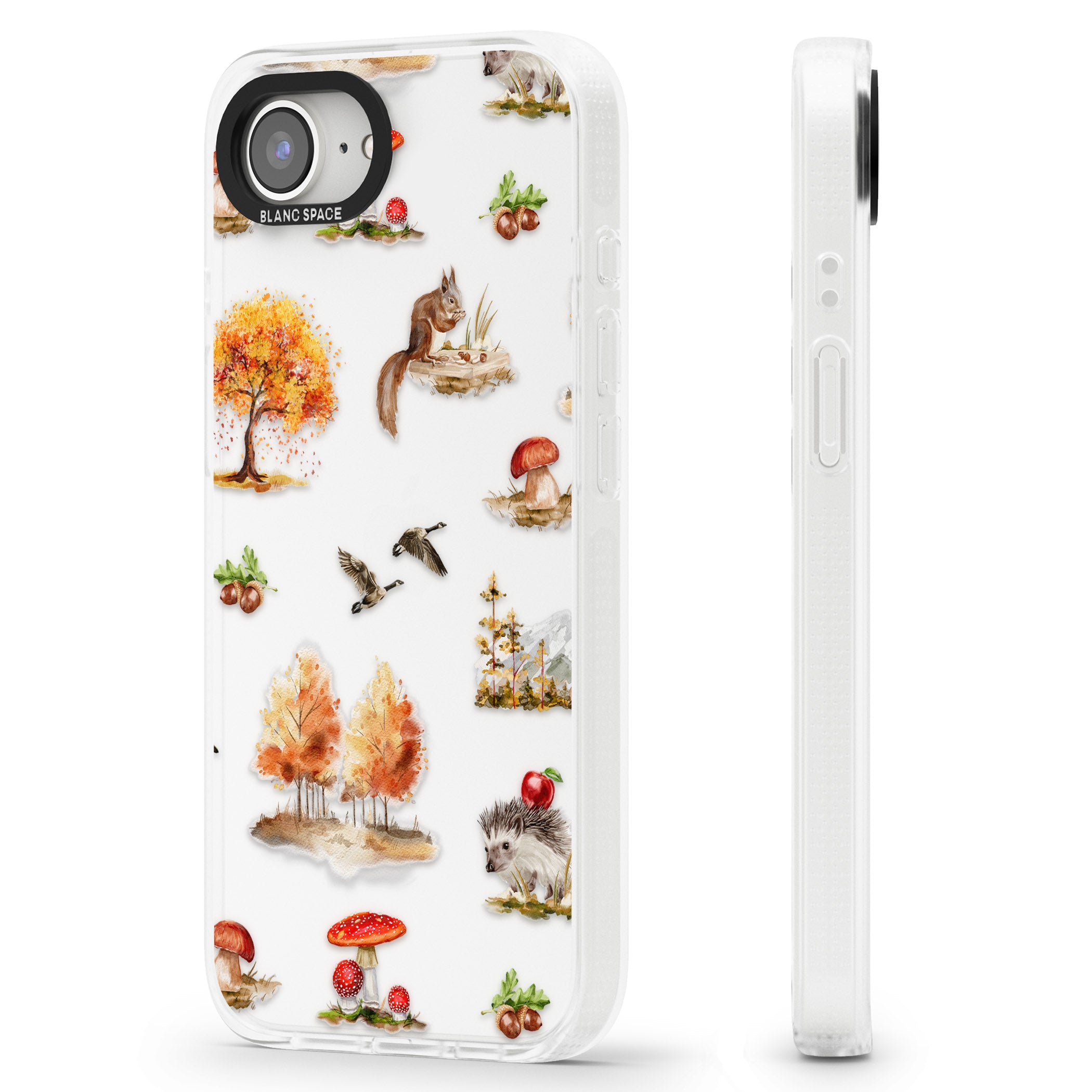 Fall Forest Friends iPhone 16e Clear Case Impact Air - Blanc Space