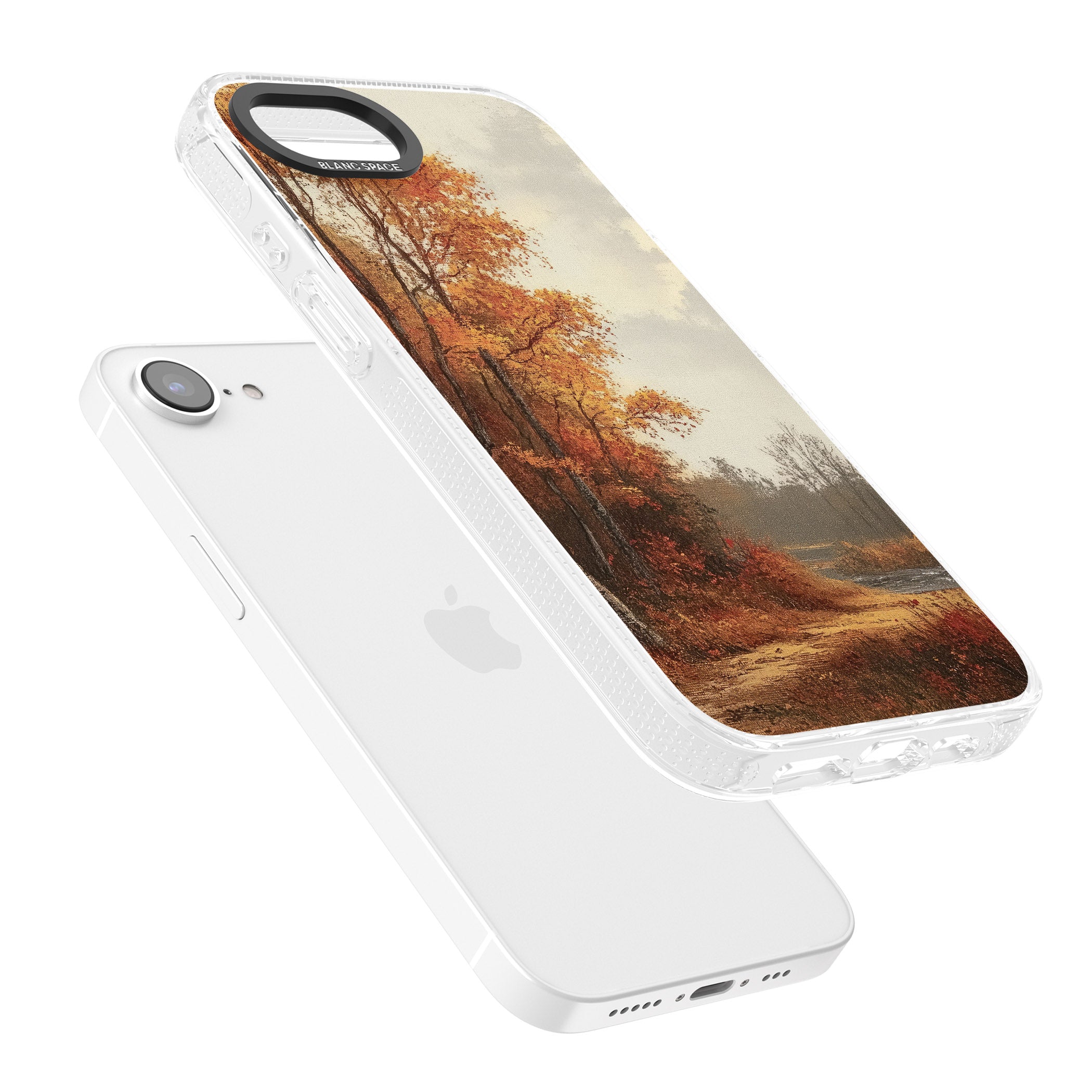 Vintage Autumn Oil Painting iPhone 16e Clear Case Impact Air - Blanc Space