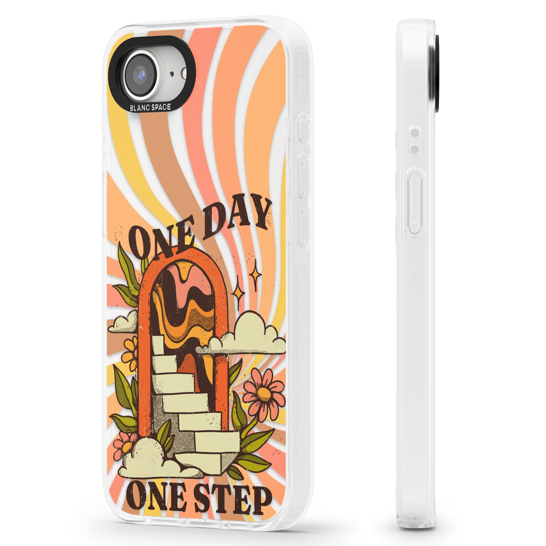 One Day One Step iPhone 16e Clear Case Impact Air - Blanc Space