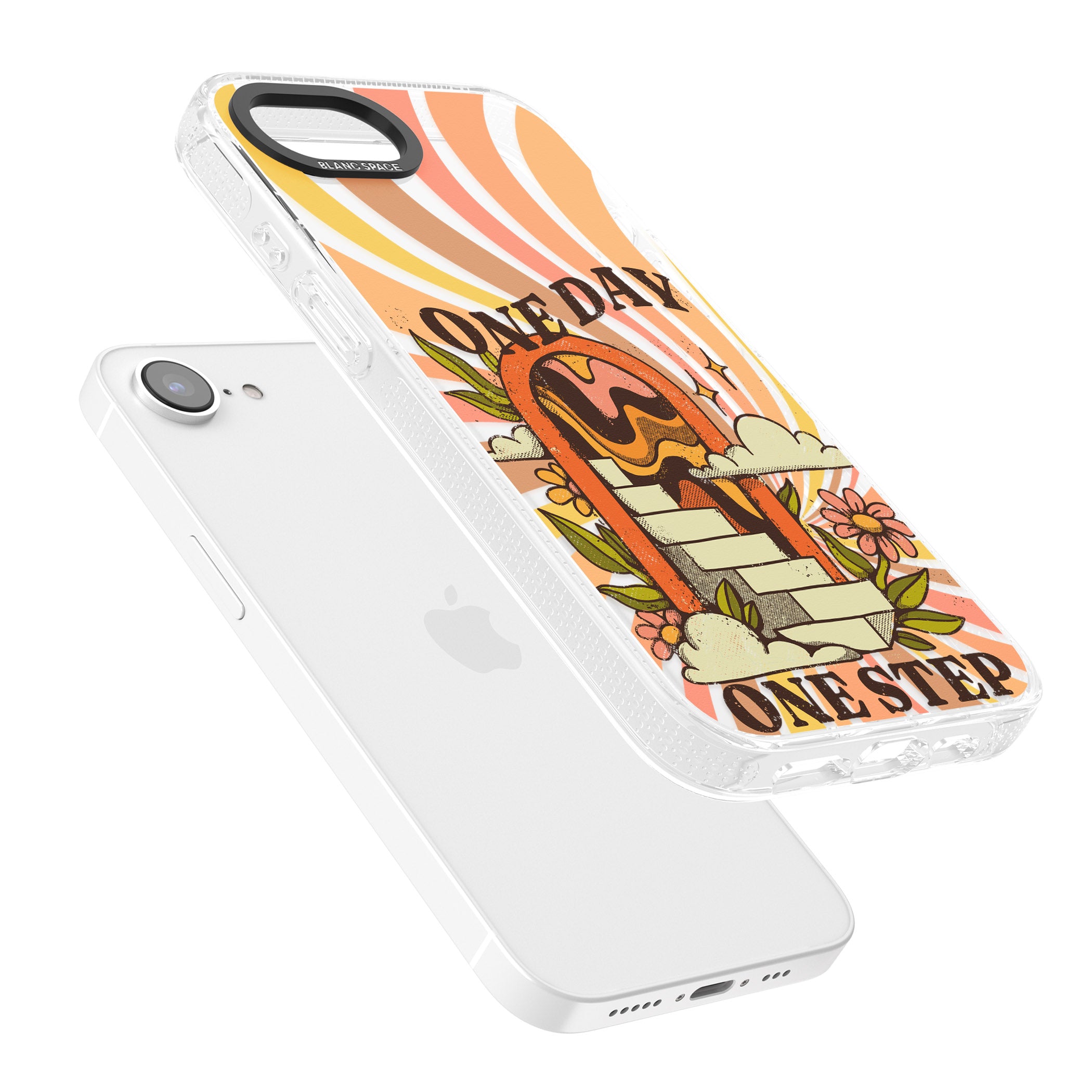 One Day One Step iPhone 16e Clear Case Impact Air - Blanc Space