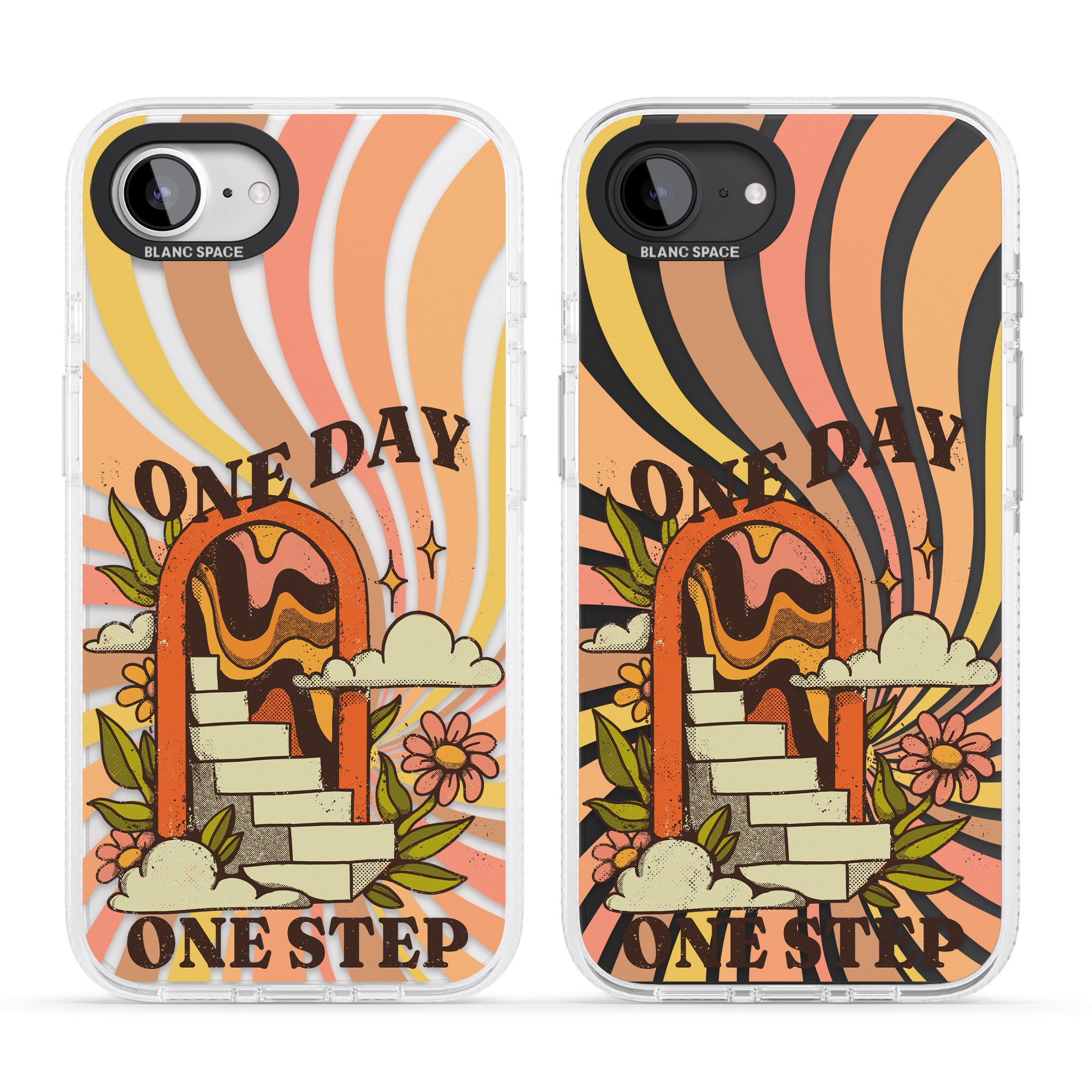 One Day One Step iPhone 16e Clear Case Impact Air - Blanc Space