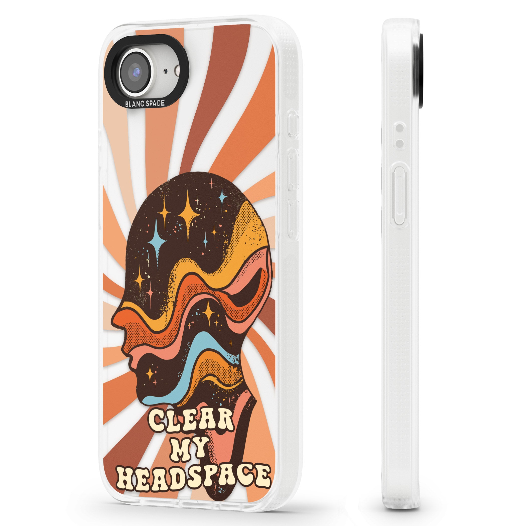 Clear My Headspace iPhone 16e Clear Case Impact Air - Blanc Space