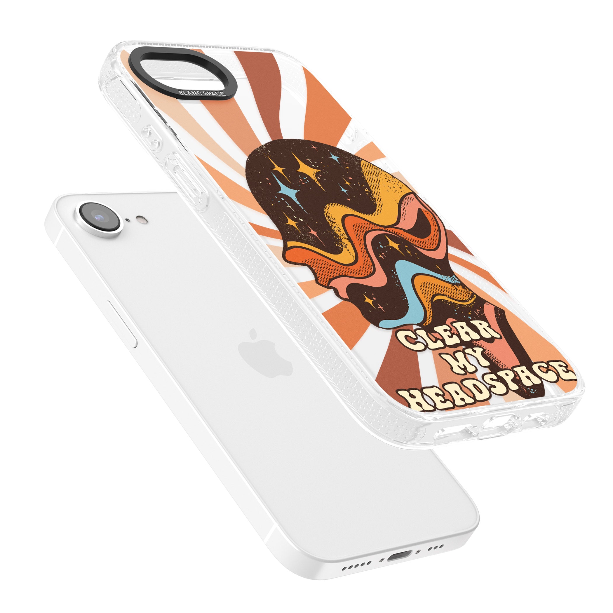 Clear My Headspace iPhone 16e Clear Case Impact Air - Blanc Space