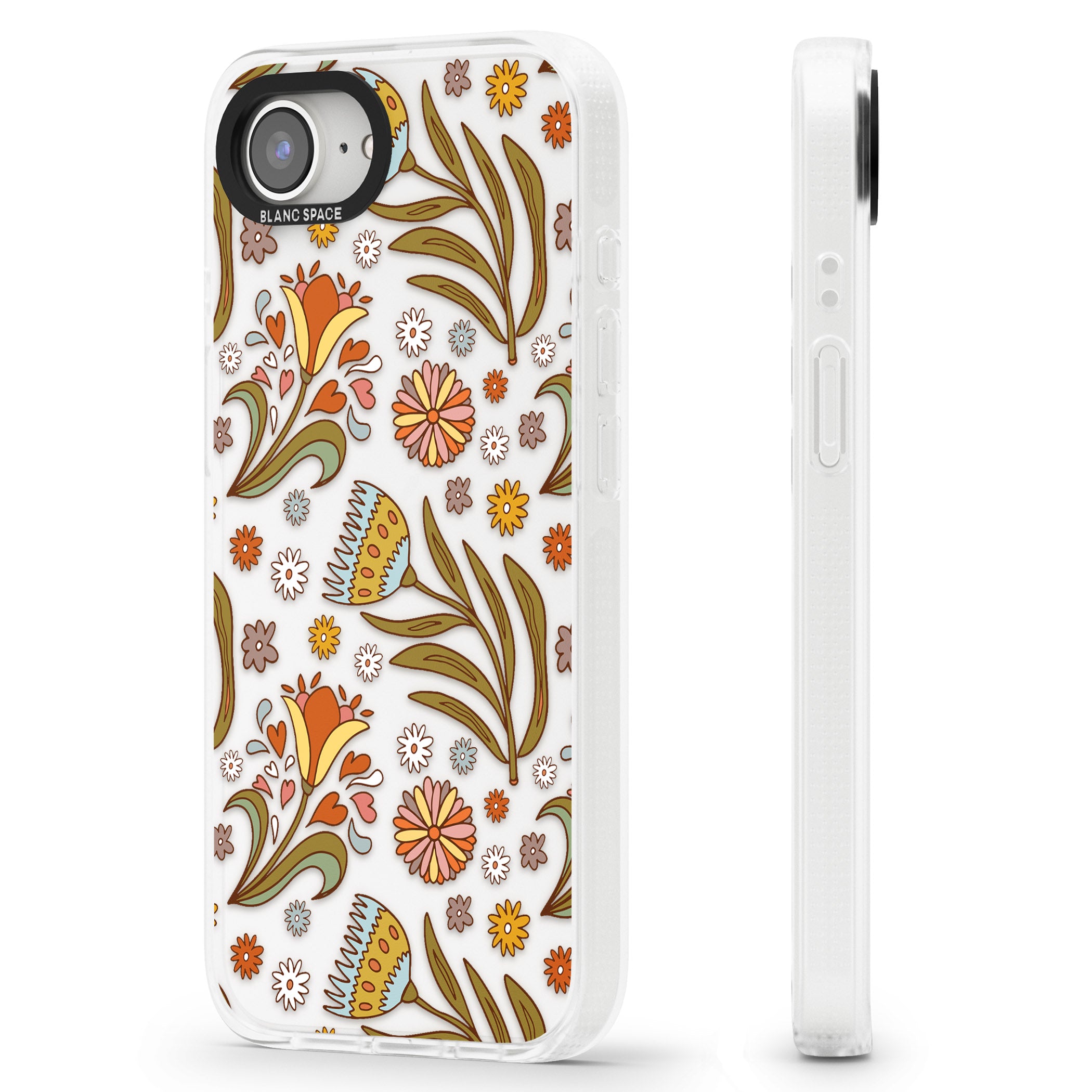Boho Celestial Wildflower iPhone 16e Clear Case Impact Air - Blanc Space