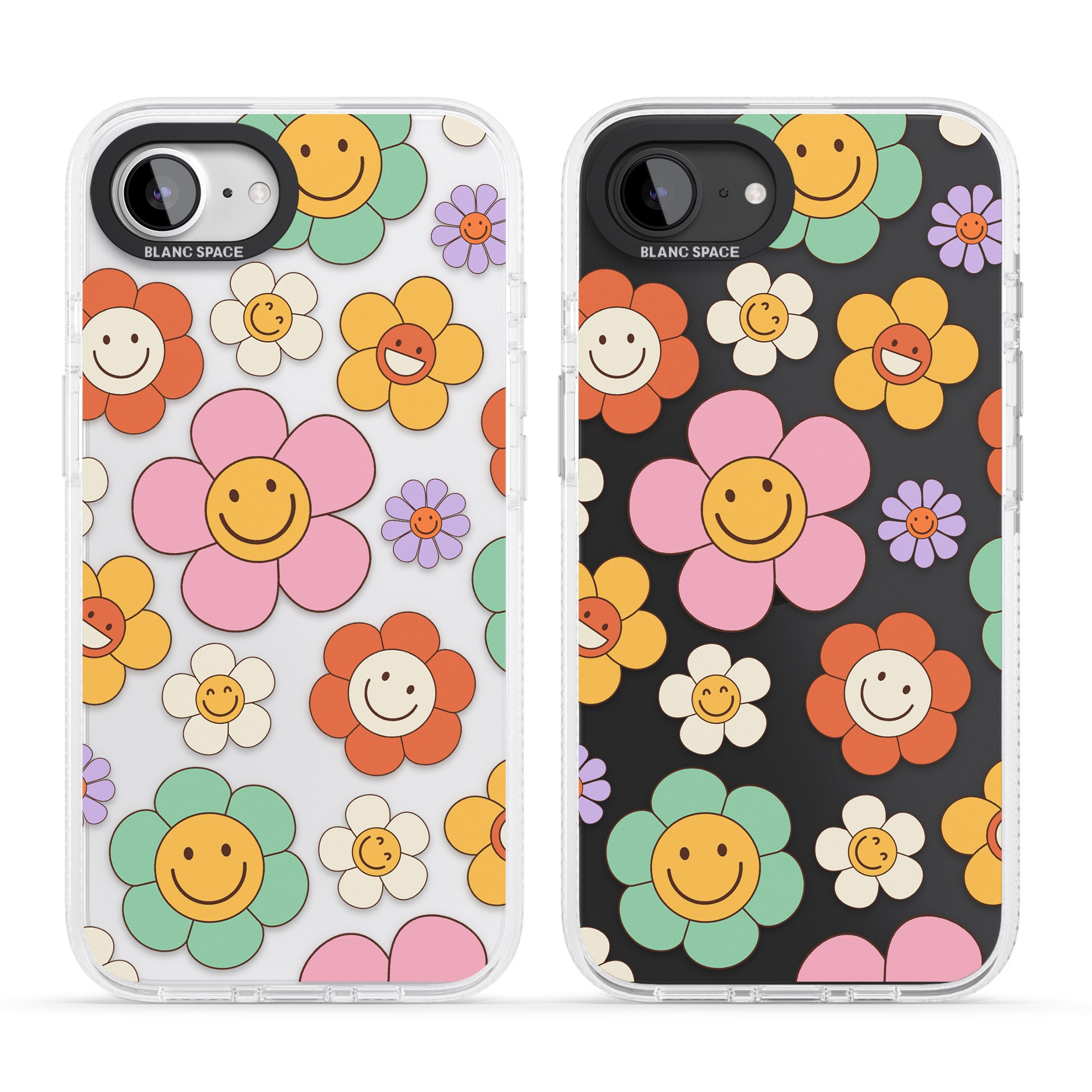 Happy Blossoms iPhone 16e Clear Case Impact Air - Blanc Space