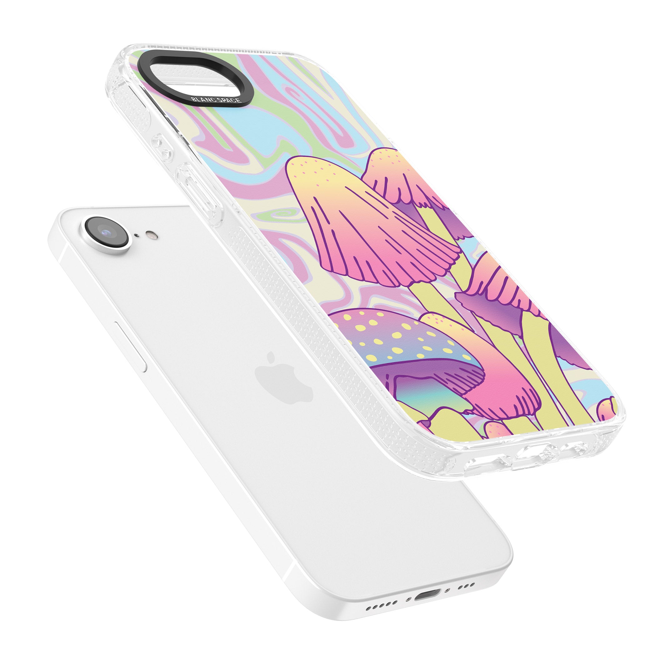 Shroomin' iPhone 16e Clear Case Impact Air - Blanc Space