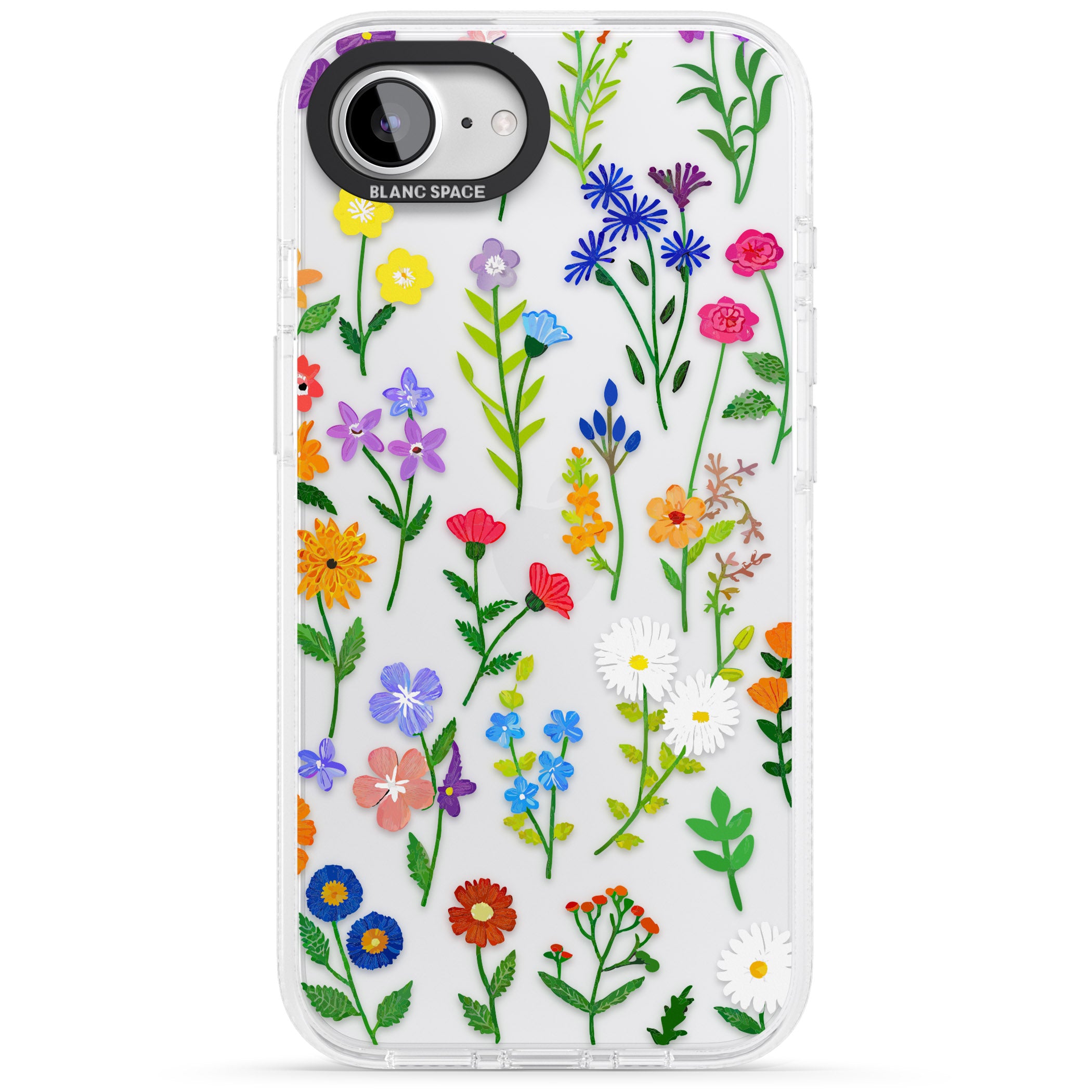 Wildflower Garden iPhone 16e Clear Case Impact Air - Blanc Space