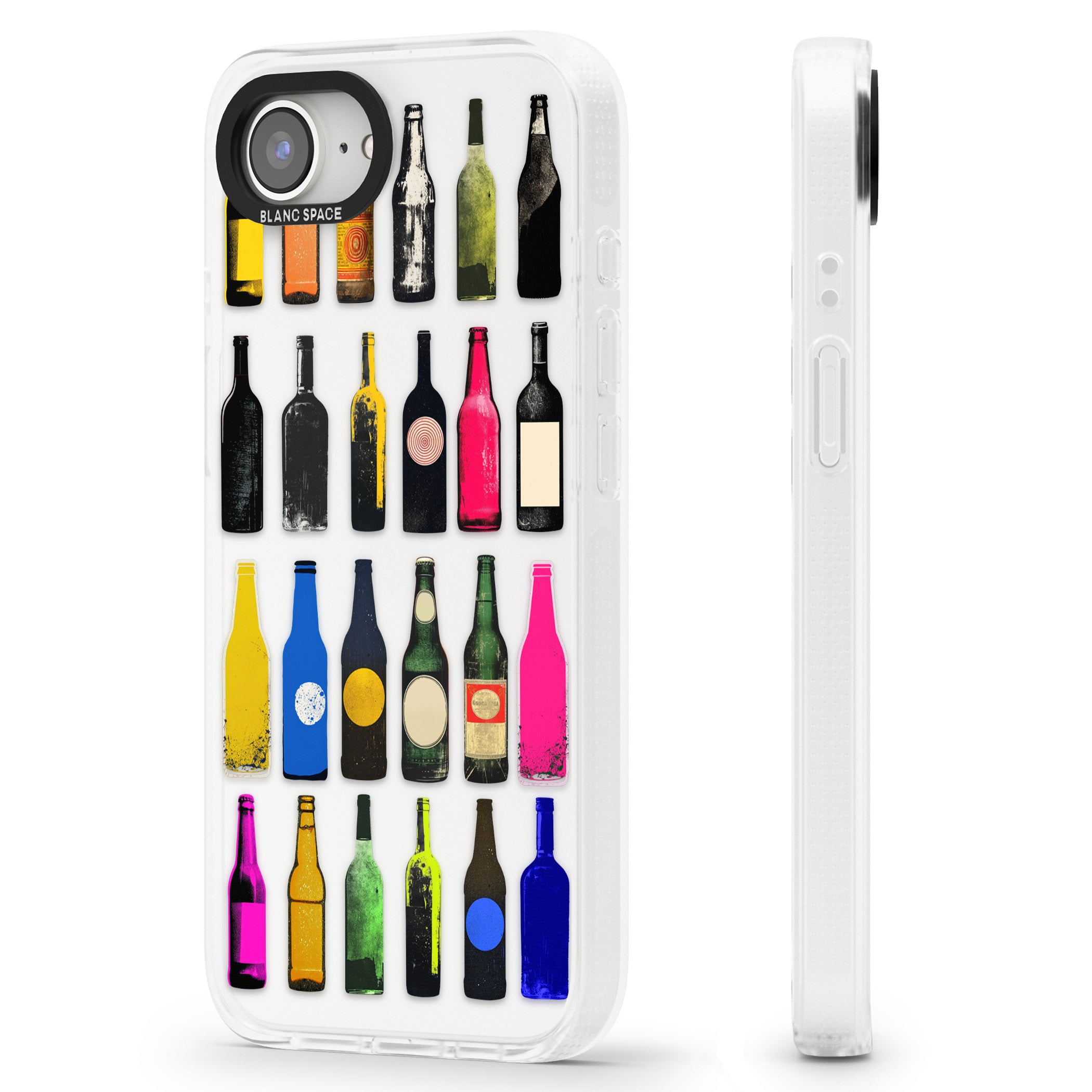 Glass Bottles iPhone 16e Clear Case Impact Air - Blanc Space