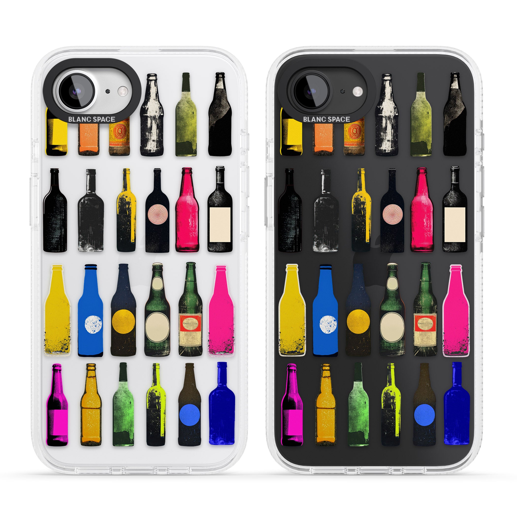Glass Bottles iPhone 16e Clear Case Impact Air - Blanc Space
