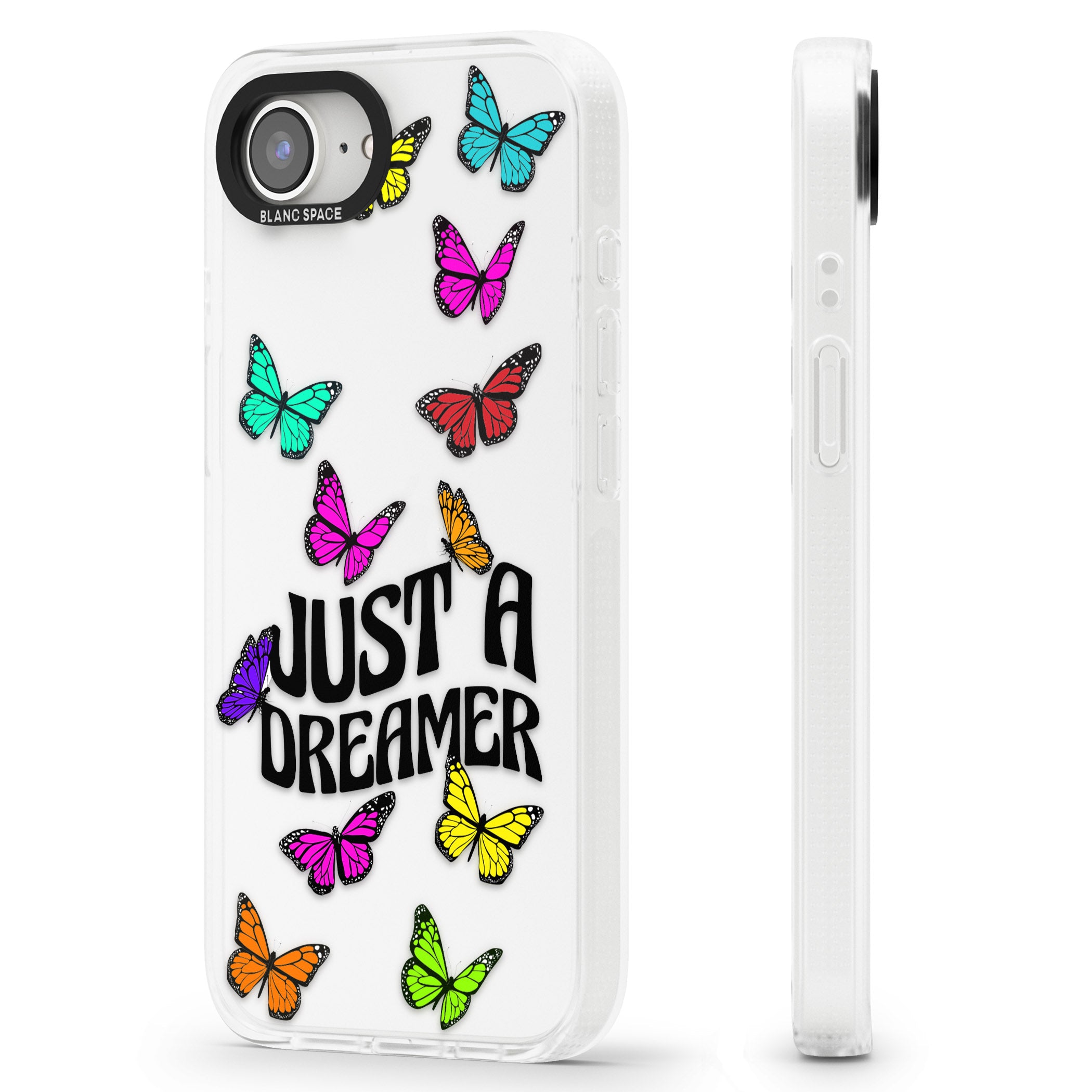 Just a Dreamer Butterfly iPhone 16e Clear Case Impact Air - Blanc Space