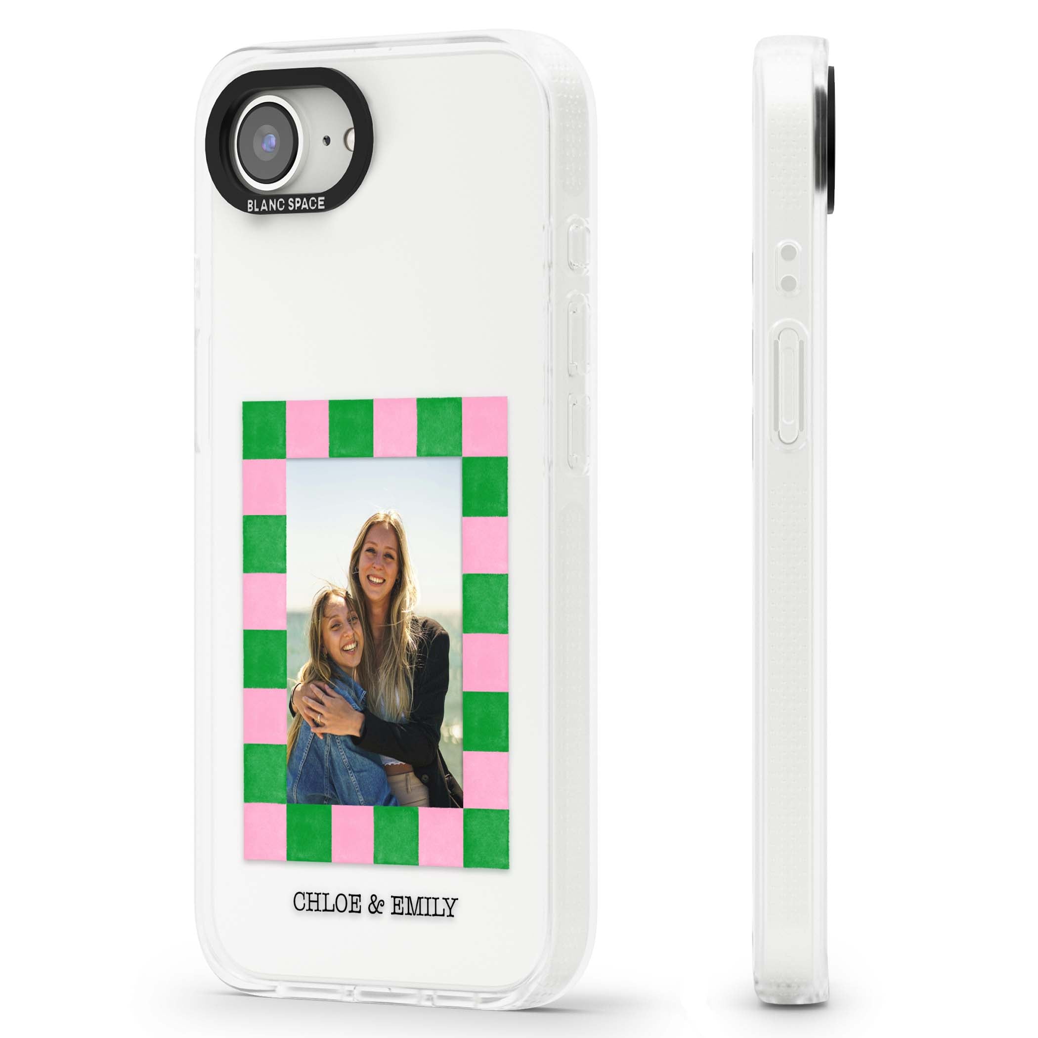 Riviera Check Photo cute iPhone case | Clear Case Impact Air case for iPhone 16e, iPhone 17e