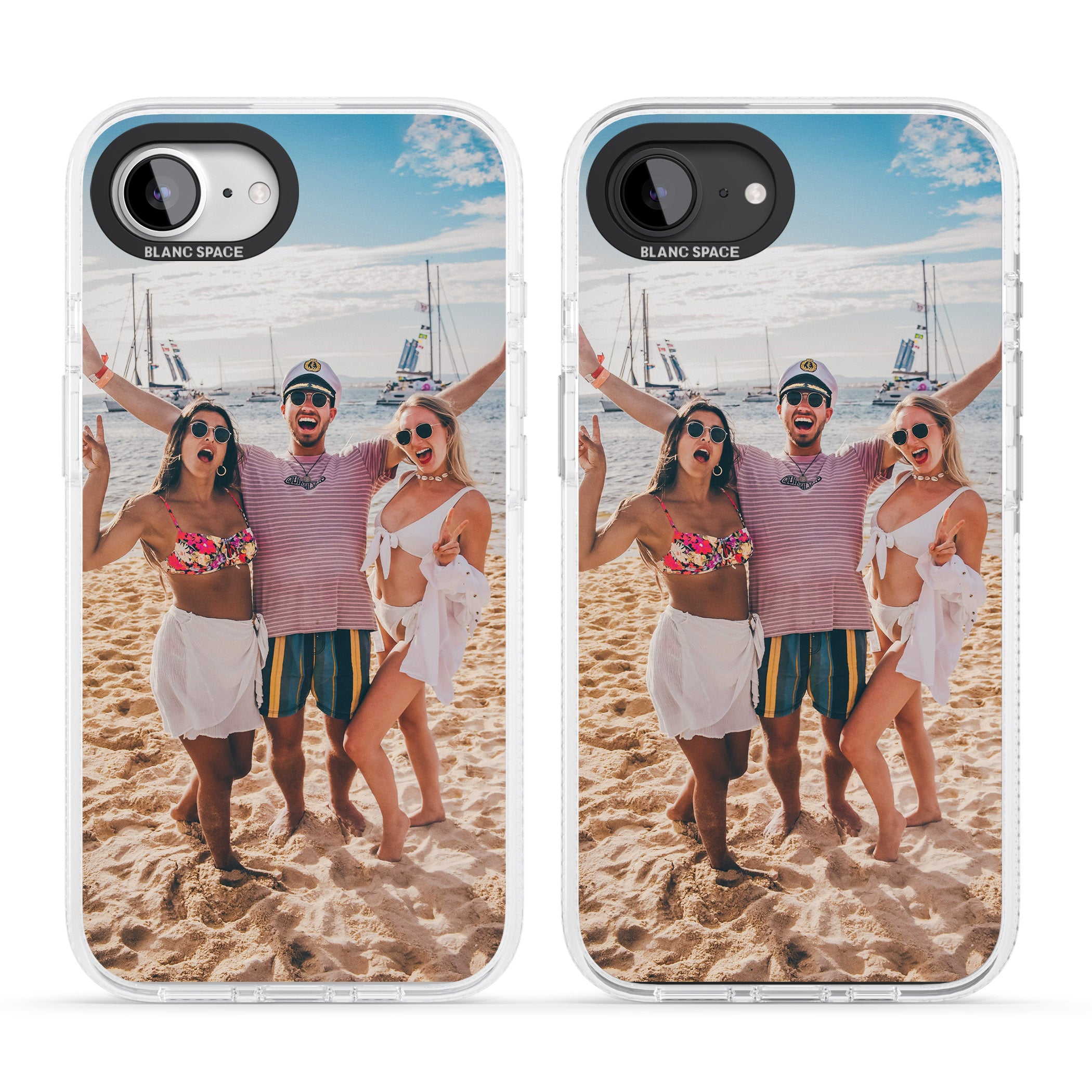 Personalised Photo iPhone 16e Clear Case Impact Air - Blanc Space