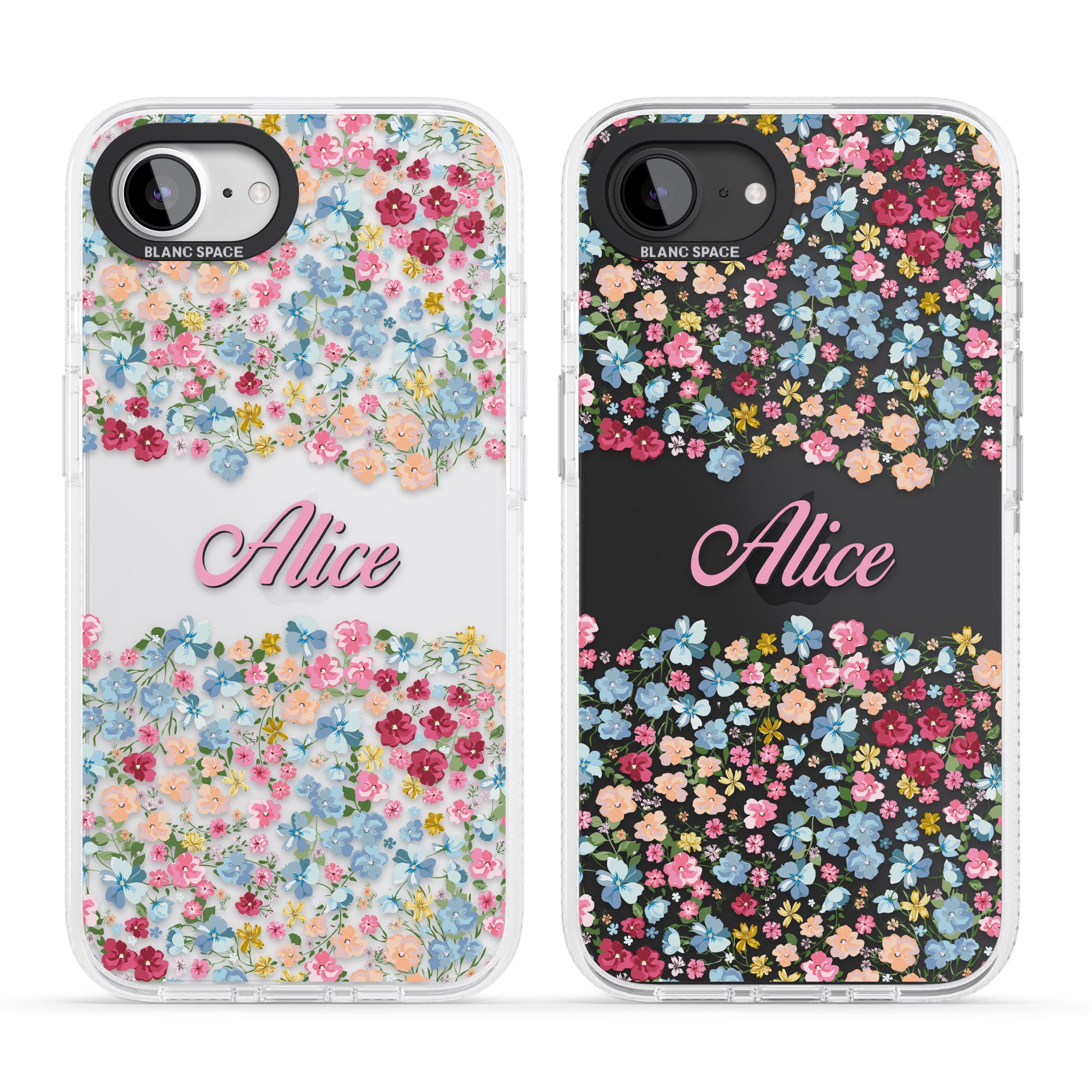 Personalised Venetian Meadow iPhone 16e Clear Case Impact Air - Blanc Space