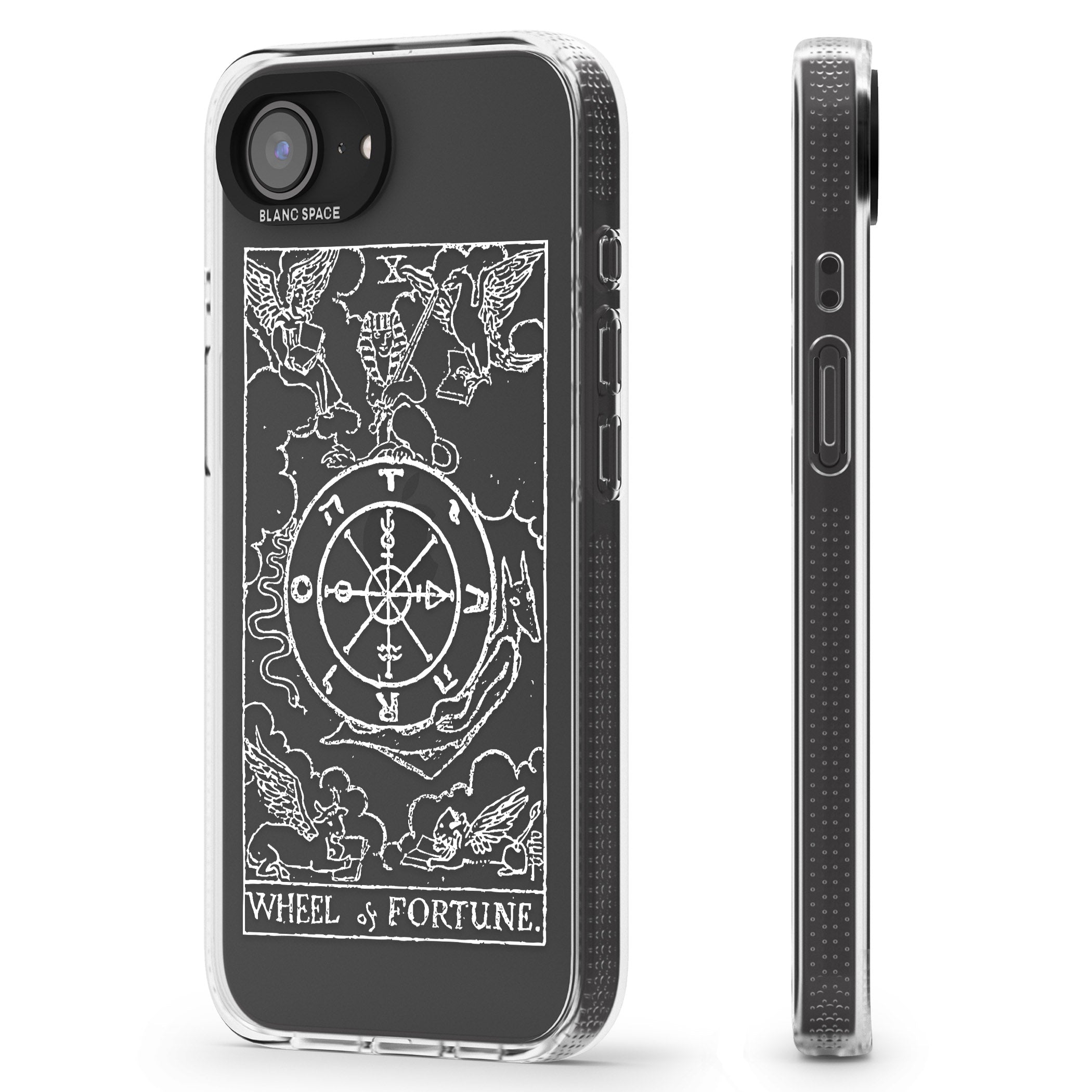 Personalised Wheel of Fortune Tarot Card - White Transparent iPhone 16e Clear Case Impact Air - Blanc Space