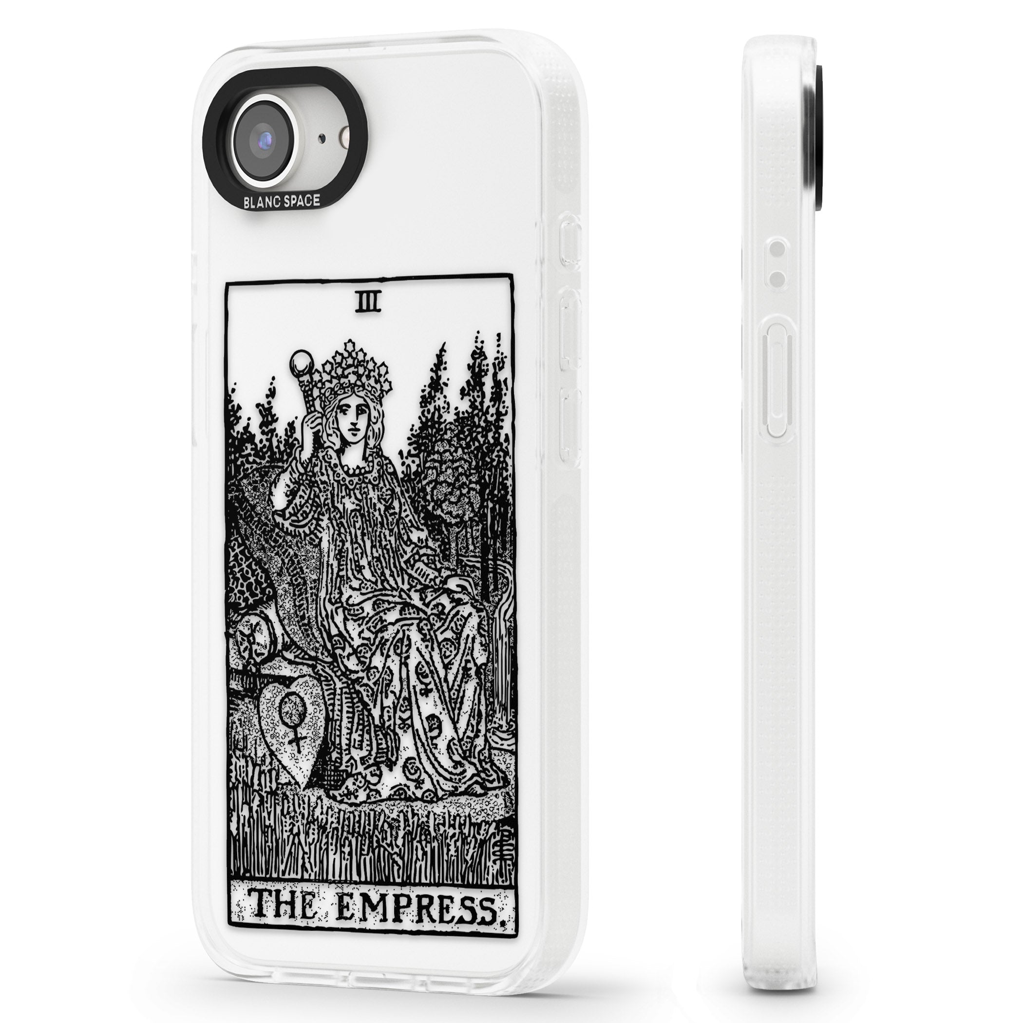 Personalised The Empress Tarot Card - Transparent iPhone 16e Clear Case Impact Air - Blanc Space