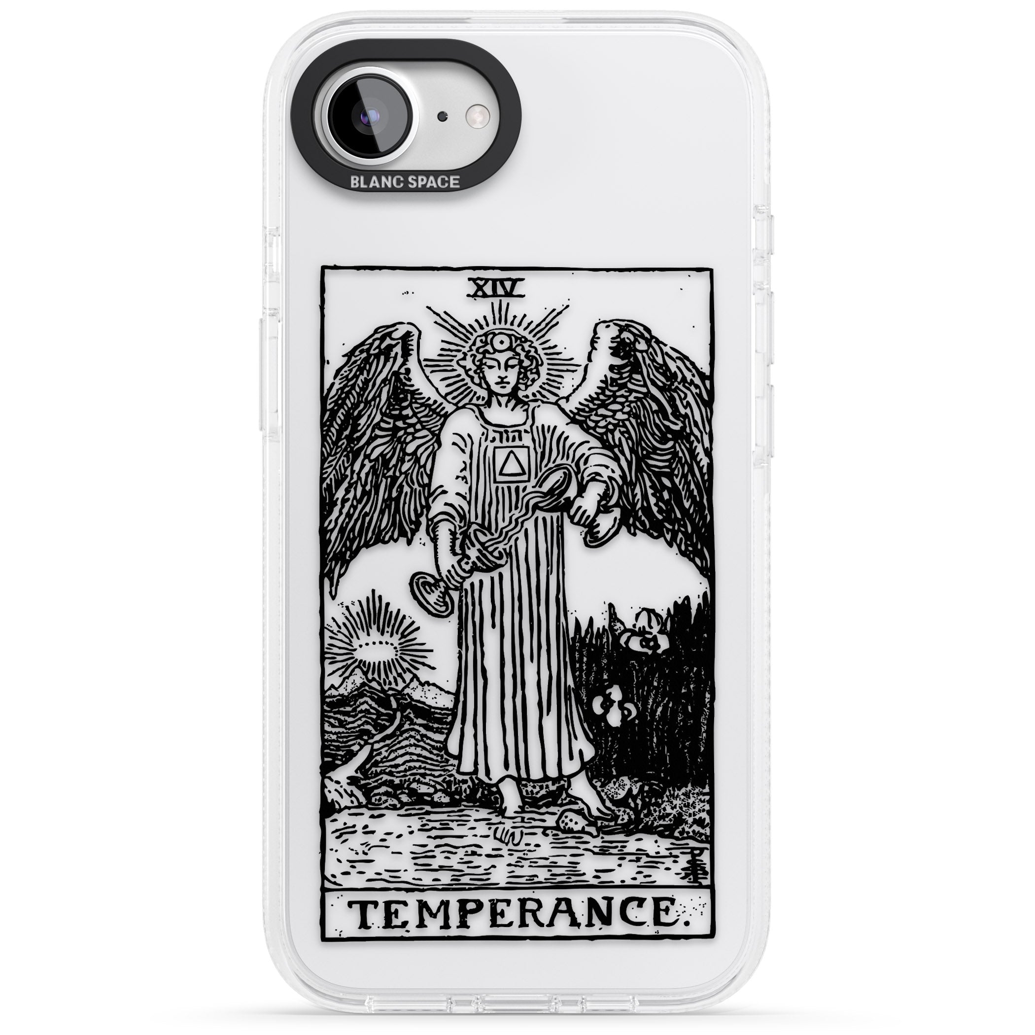Personalised Temperance Tarot Card - Transparent iPhone 16e Clear Case Impact Air - Blanc Space
