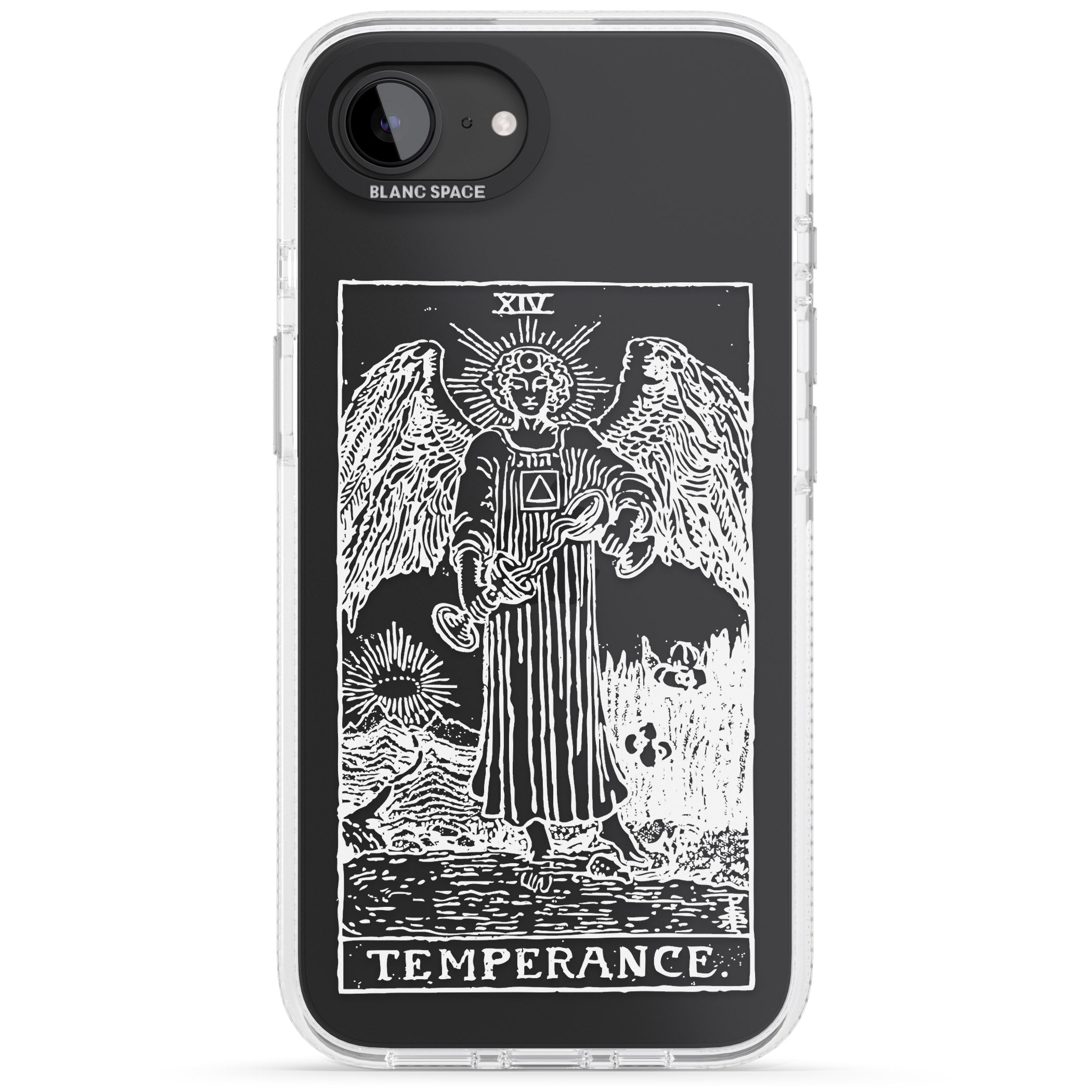 Personalised Temperance Tarot Card - White Transparent iPhone 16e Clear Case Impact Air - Blanc Space