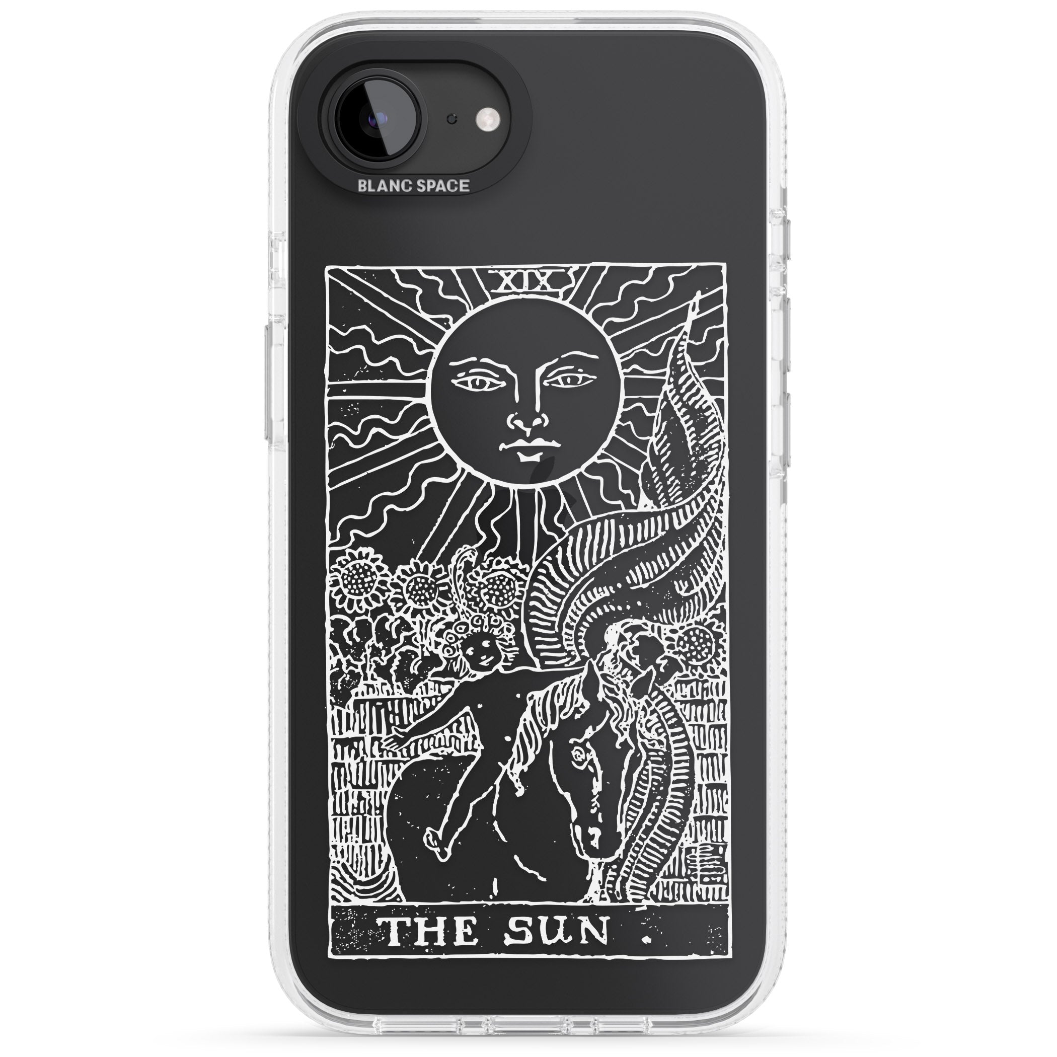 Personalised The Sun Tarot Card - White Transparent iPhone 16e Clear Case Impact Air - Blanc Space