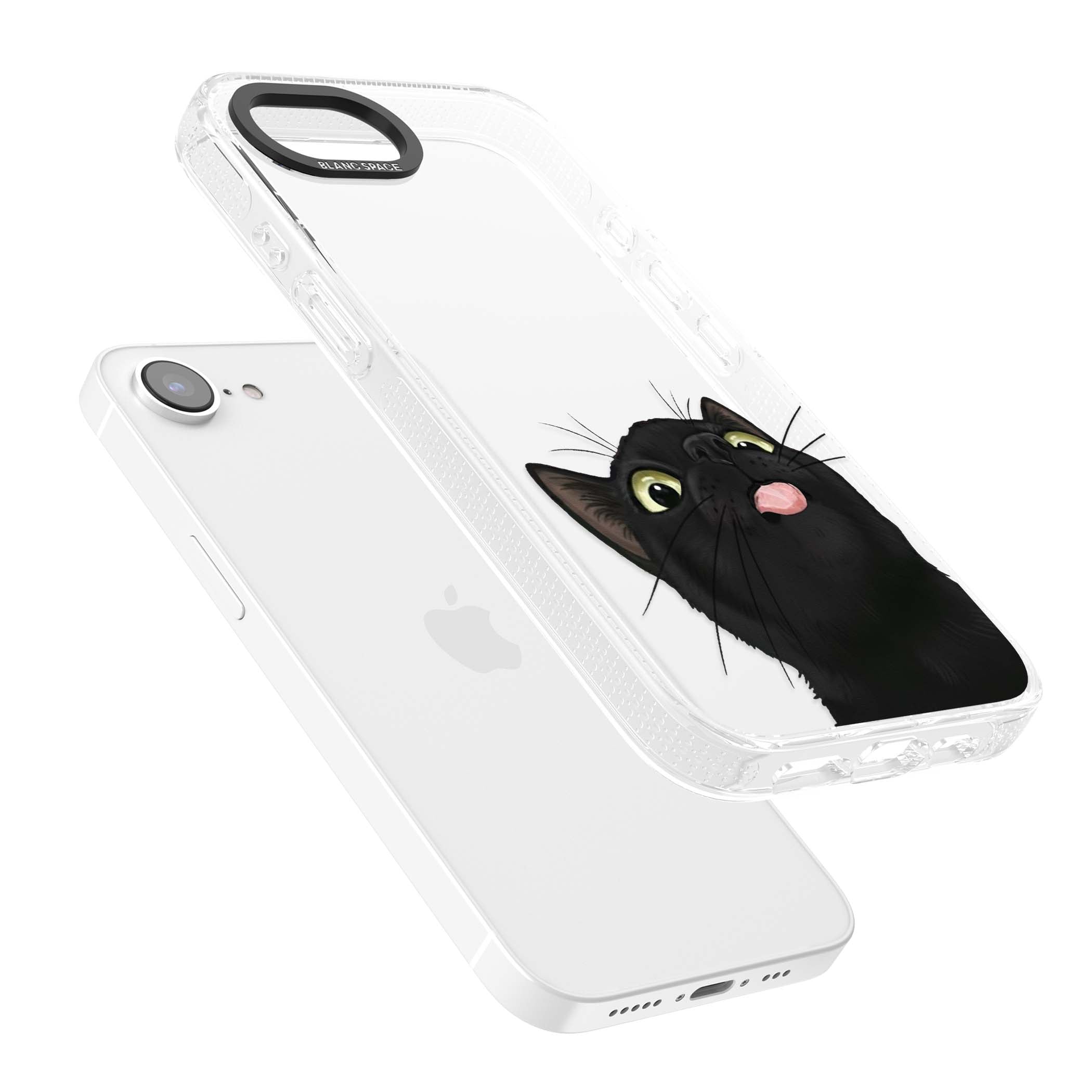 Black Cat Energy for her iPhone case | Clear Case Impact Air case for iPhone 16e, iPhone 17e