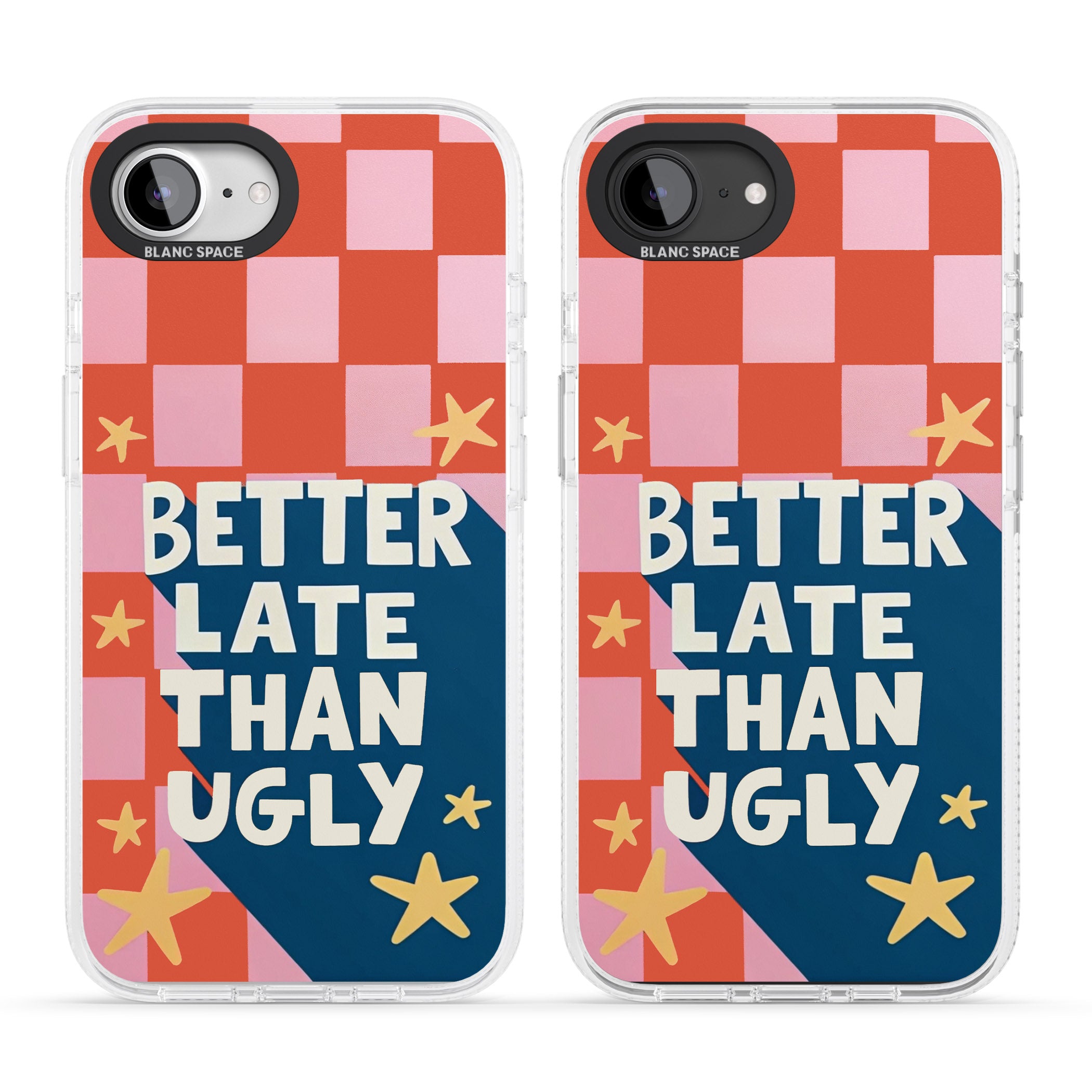 Better Late Than Ugly iPhone 16e Clear Case Impact Air - Blanc Space