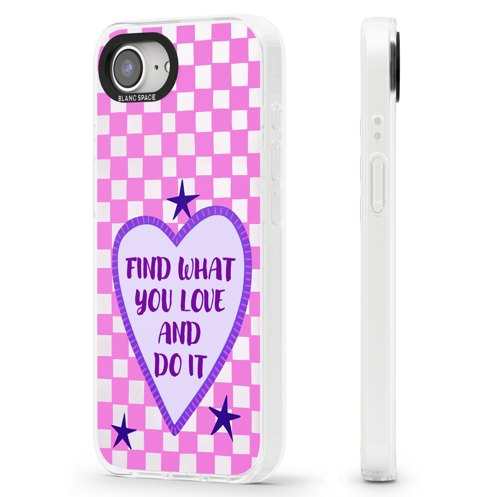 Find What You Love iPhone 16e Clear Case Impact Air - Blanc Space