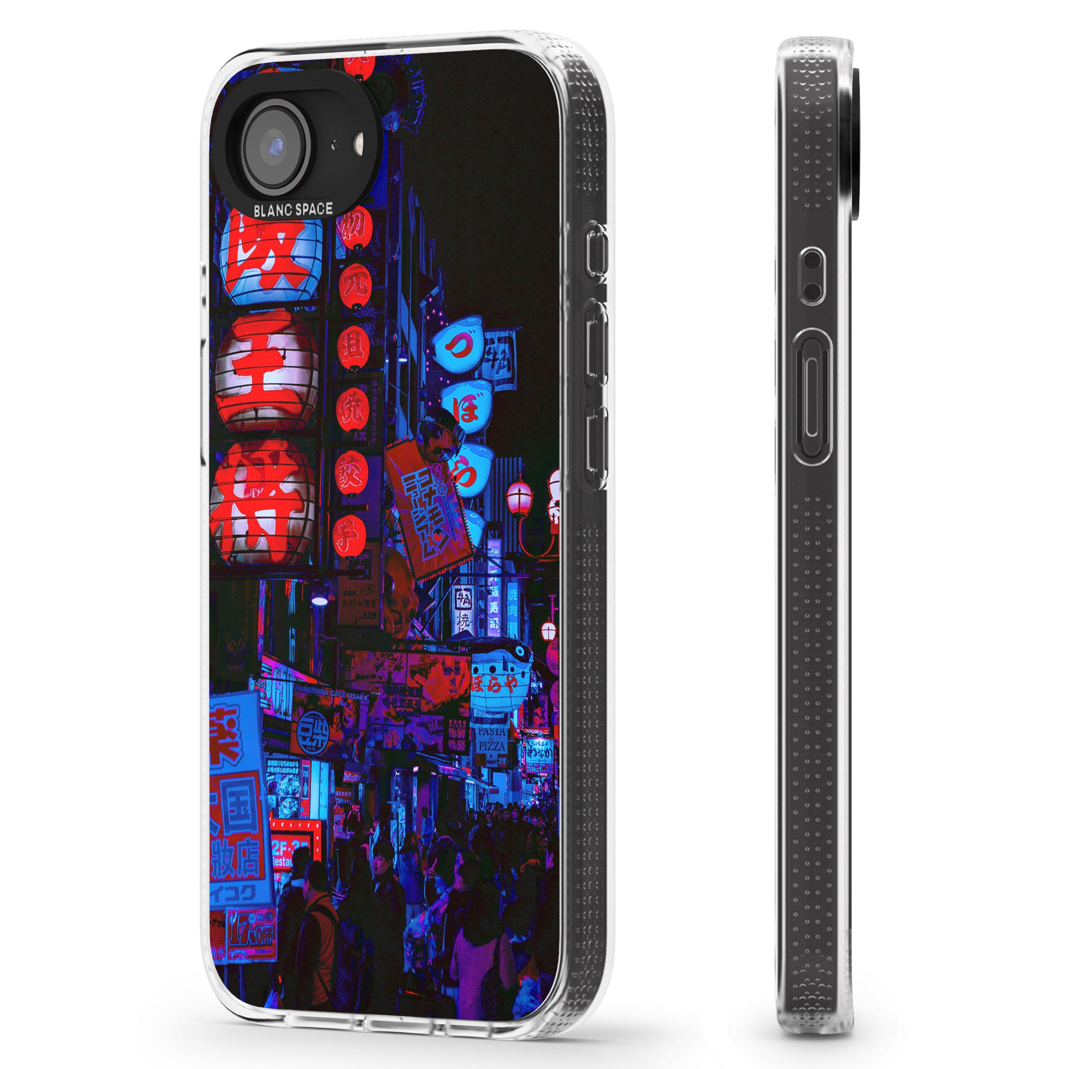 Red & Turquoise - Neon Cities Photographs iPhone 16e Clear Case Impact Air - Blanc Space