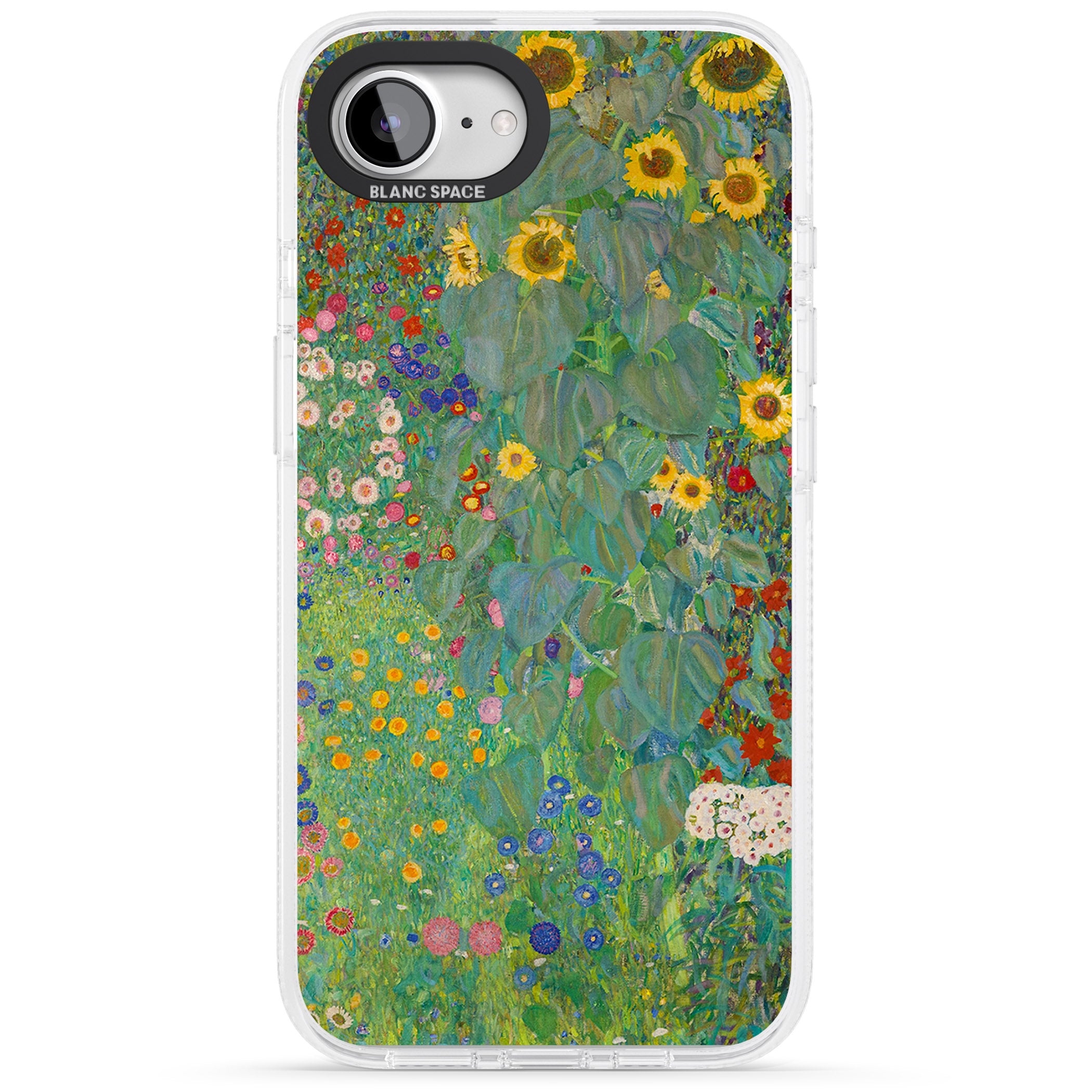 Farm Garden with Sunflowers iPhone 16e Clear Case Impact Air - Blanc Space