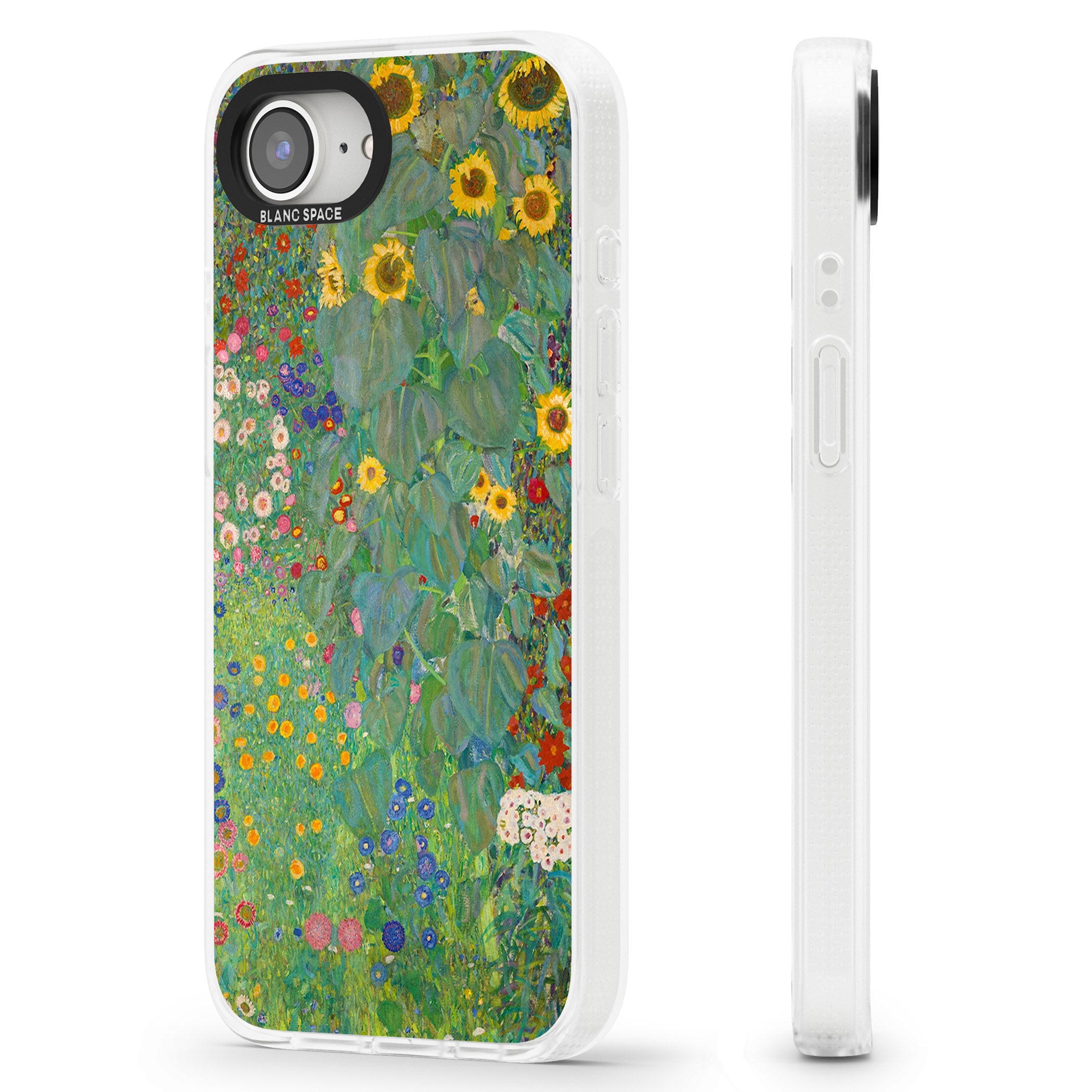 Farm Garden with Sunflowers iPhone 16e Clear Case Impact Air - Blanc Space