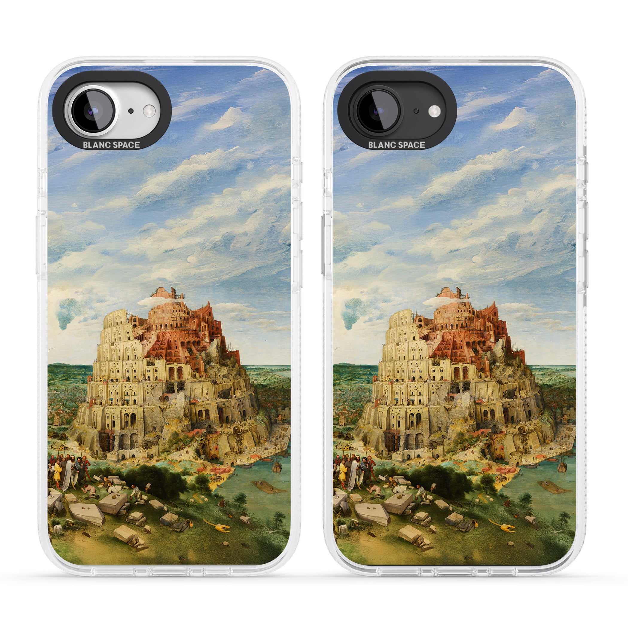Tower of Babel iPhone 16e Clear Case Impact Air - Blanc Space