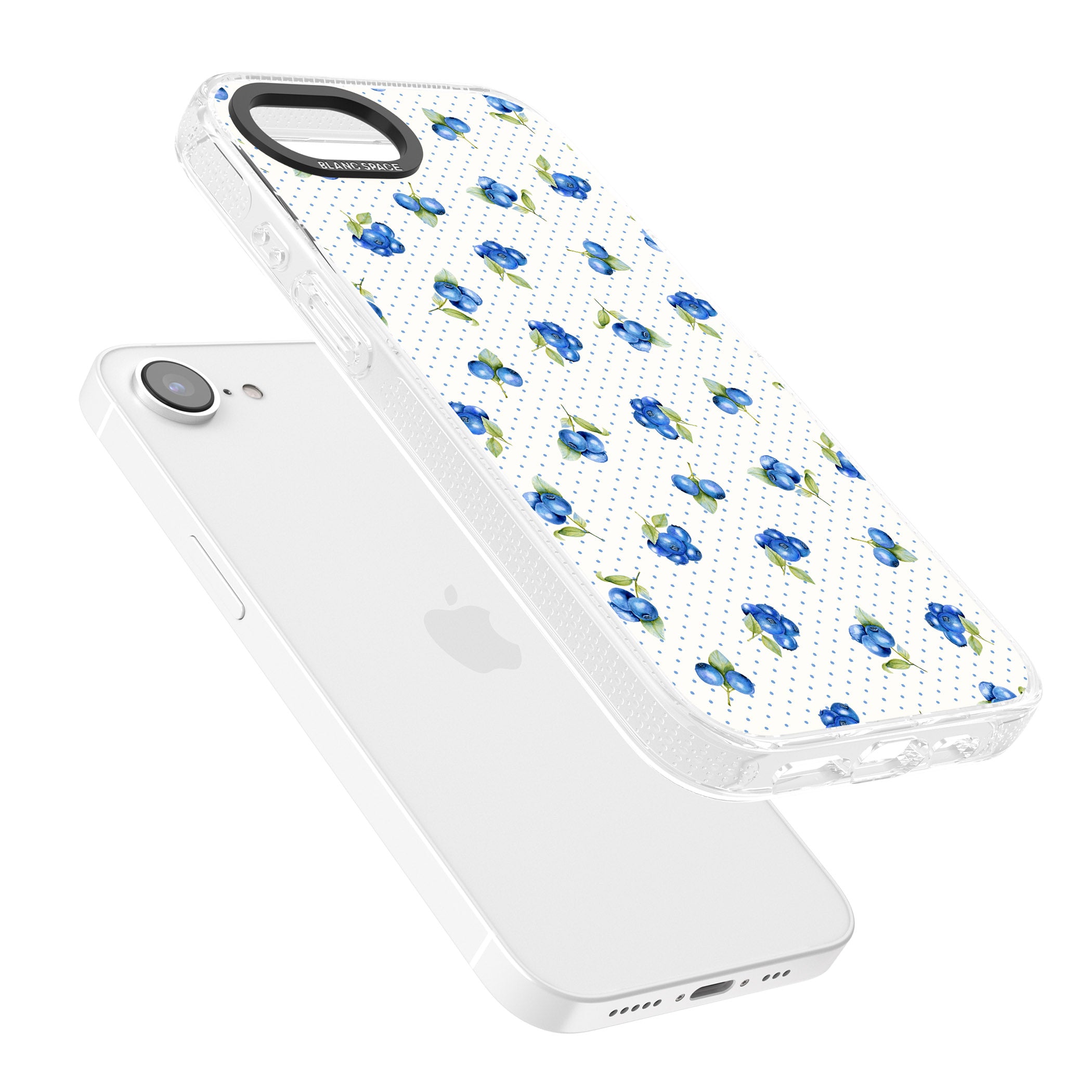 Blueberry Picnic iPhone 16e Clear Case Impact Air - Blanc Space