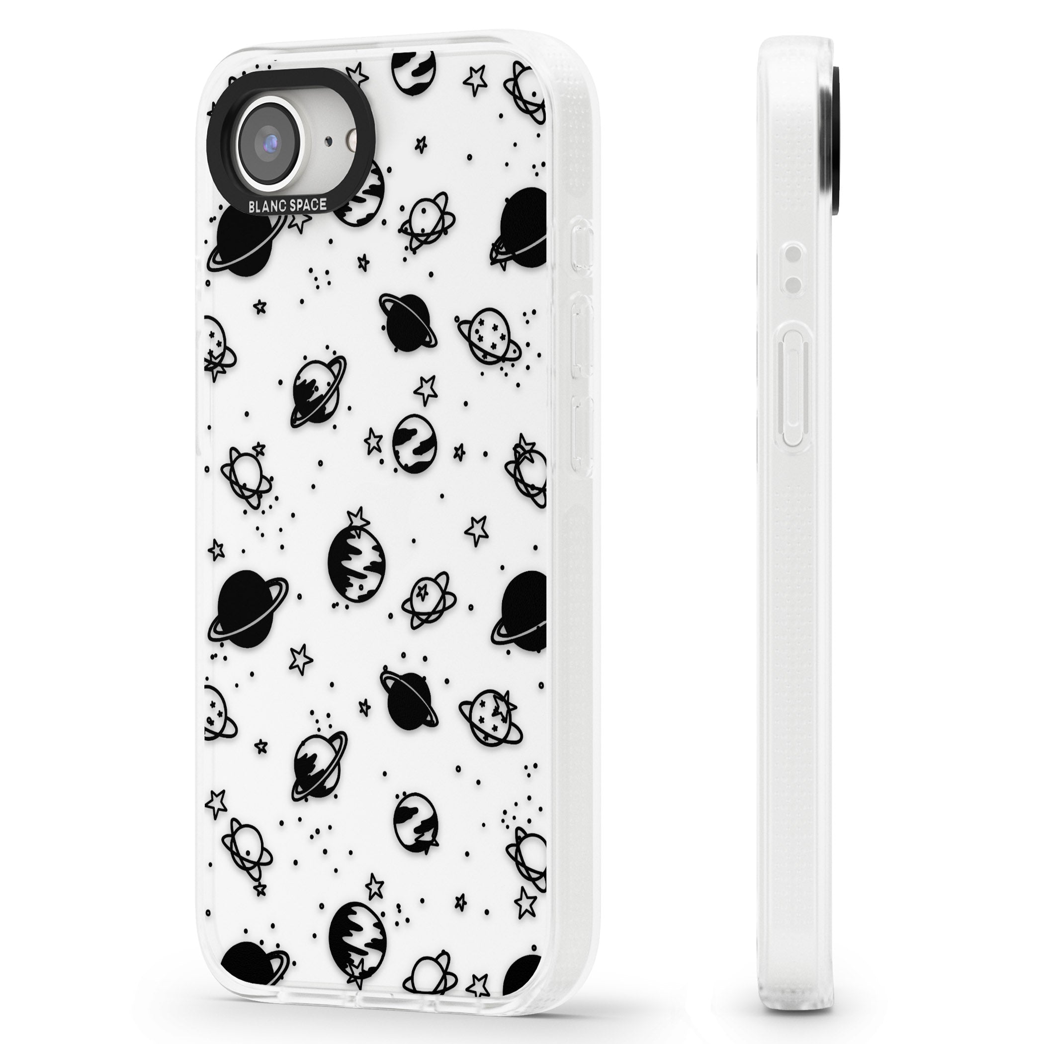 Planets iPhone 16e Clear Case Impact Air - Blanc Space